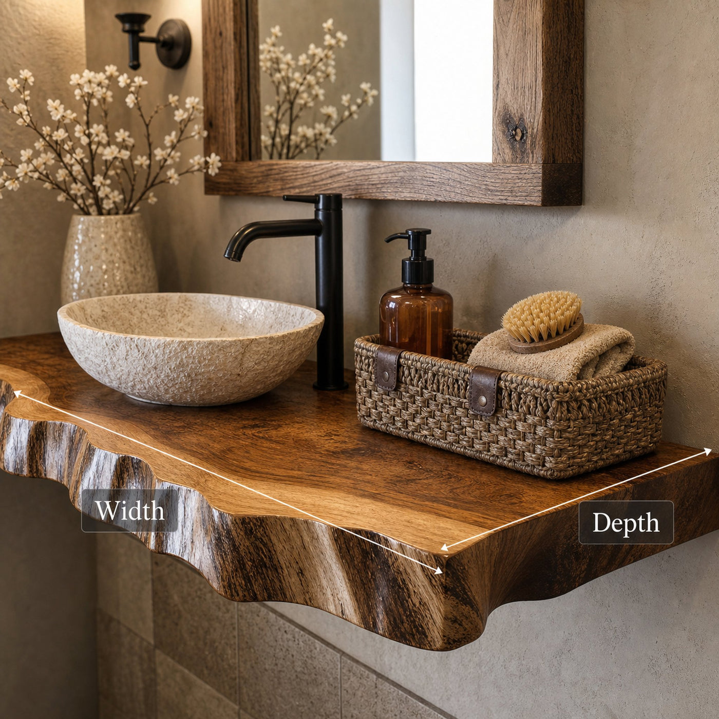 Floating Edge Bathroom Shelf - product view 6