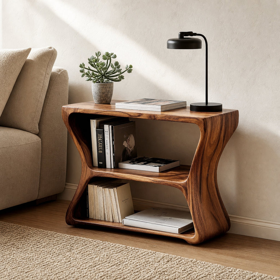 Free Standing Rustic End Table Bedroom