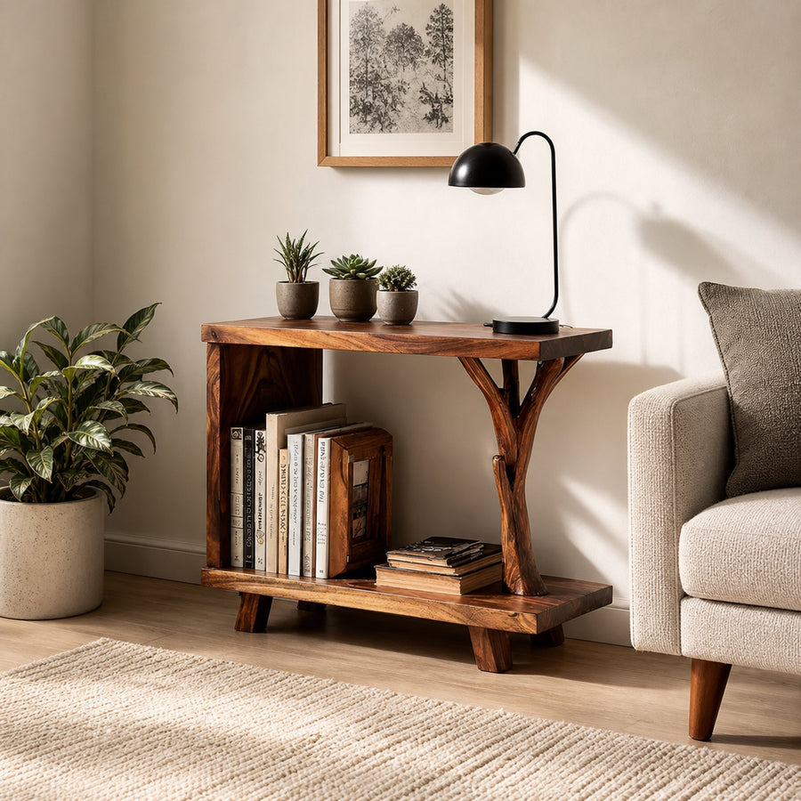 Free Standing Rustic Side Table Guest Room