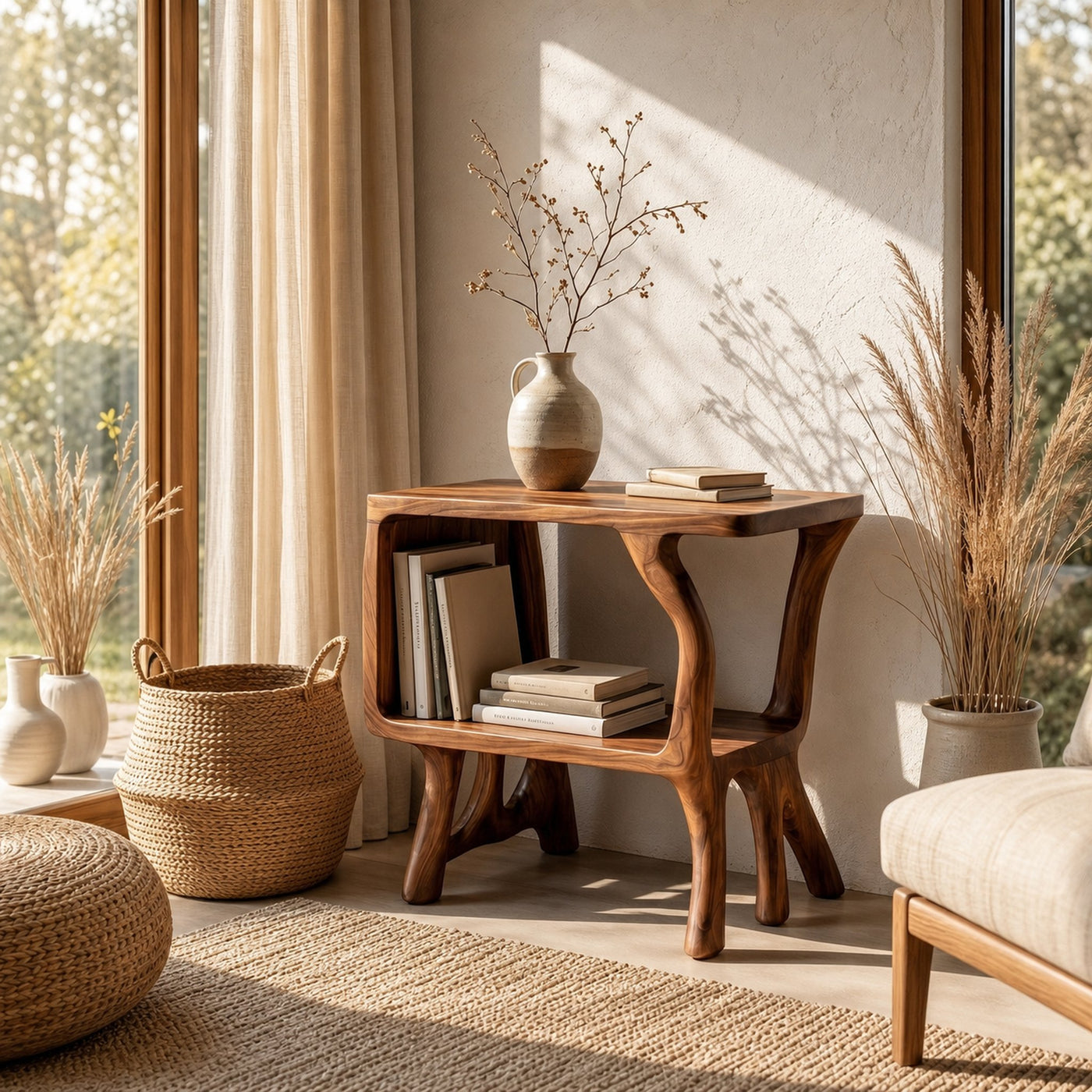 Free Standing Rustic Side Table Living Room - product view 6