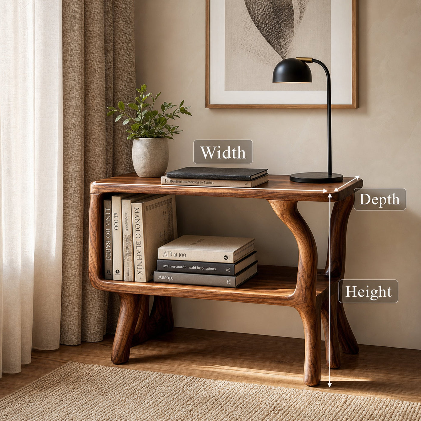 Free Standing Rustic Side Table Living Room - product view 8