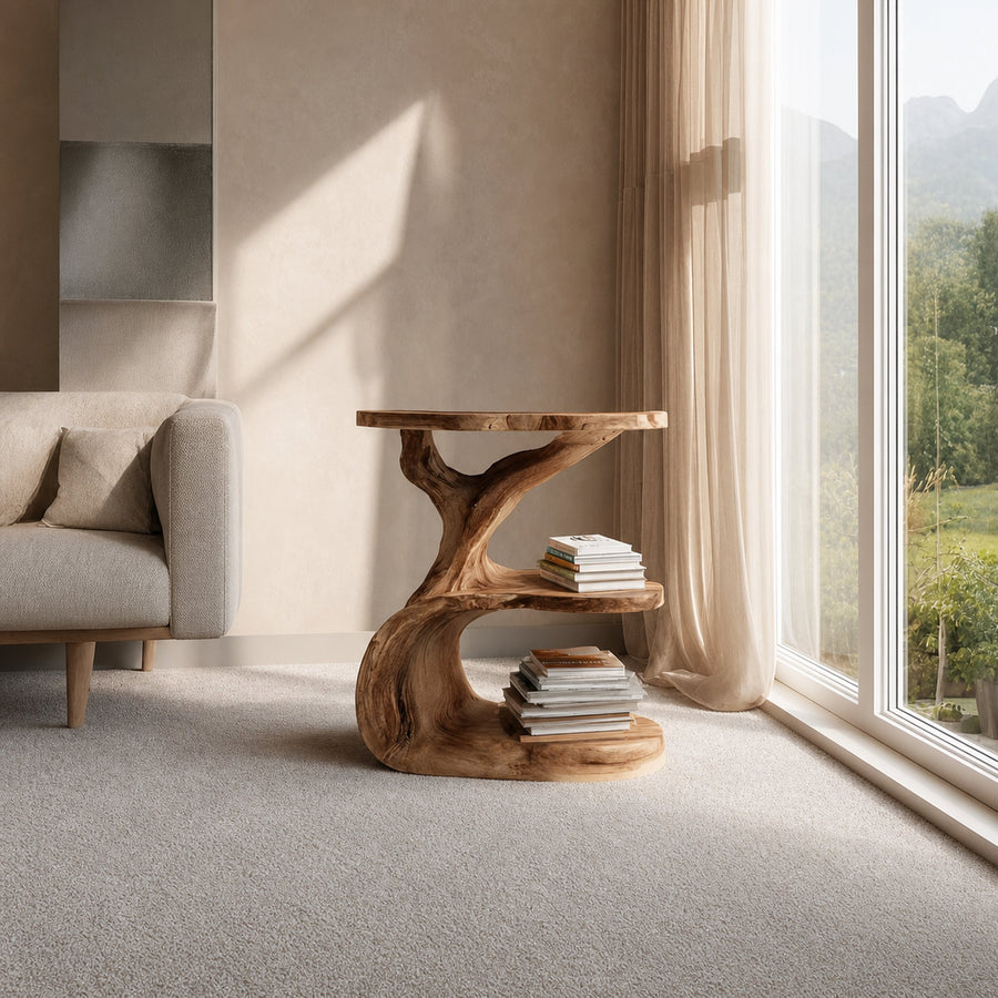 Free Standing Rustic Tree End Table Guest Room