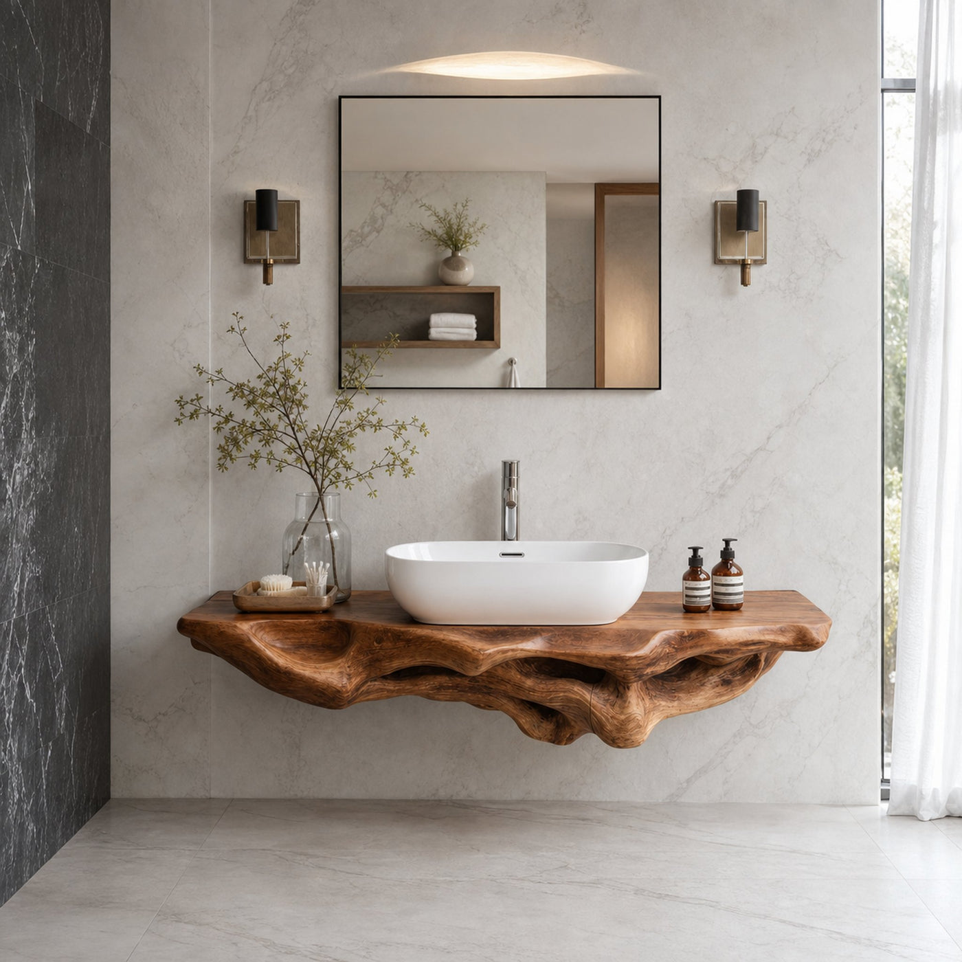 Handcrafted Bathroom Shelf Furniture Decor Solution - product view 2