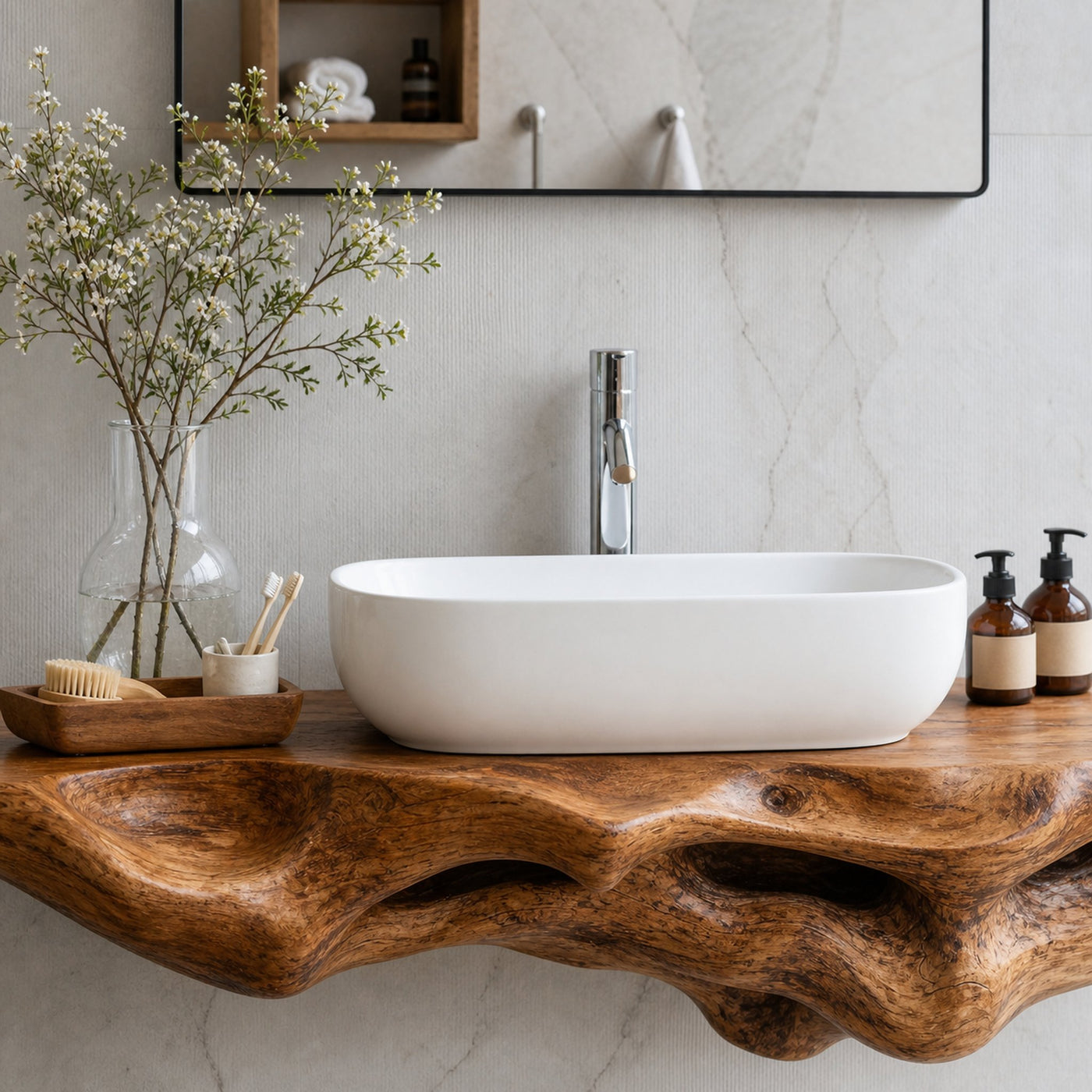 Handcrafted Bathroom Shelf Furniture Decor Solution - product view 3