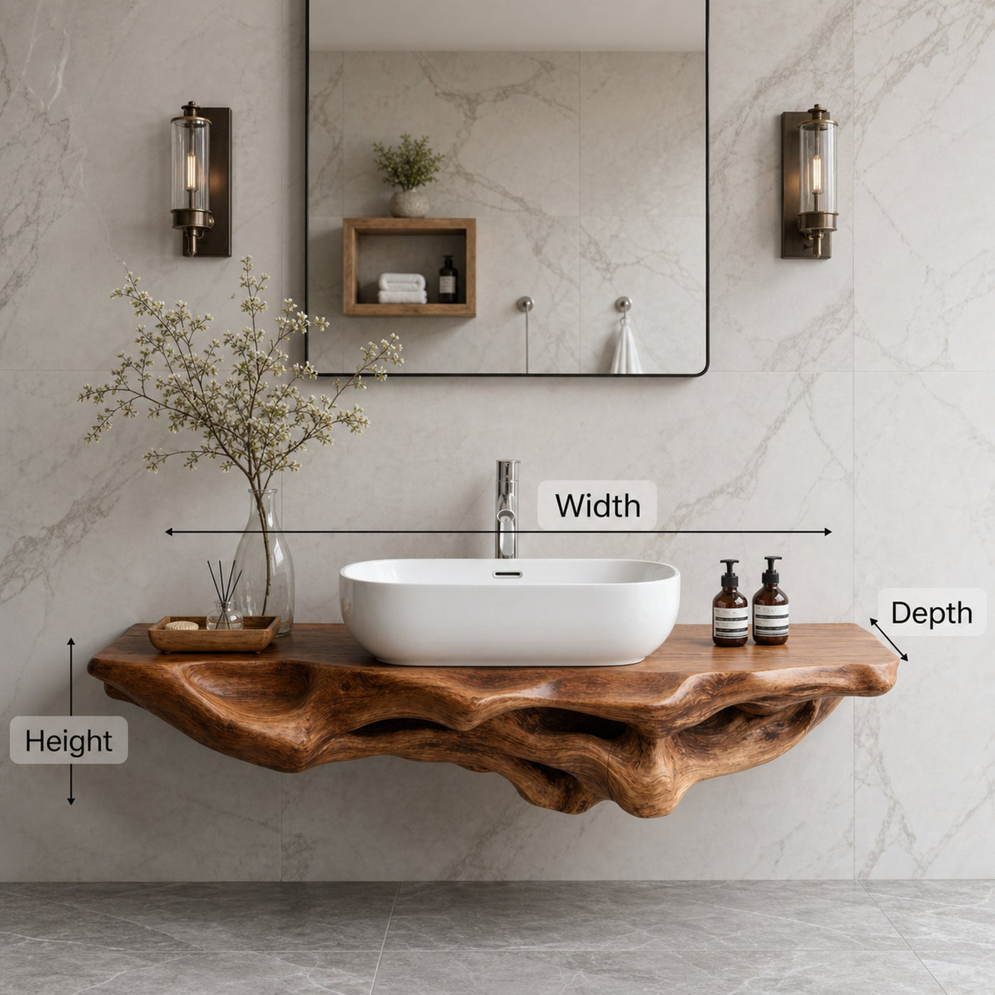 Handcrafted Bathroom Shelf Furniture Decor Solution - product view 6