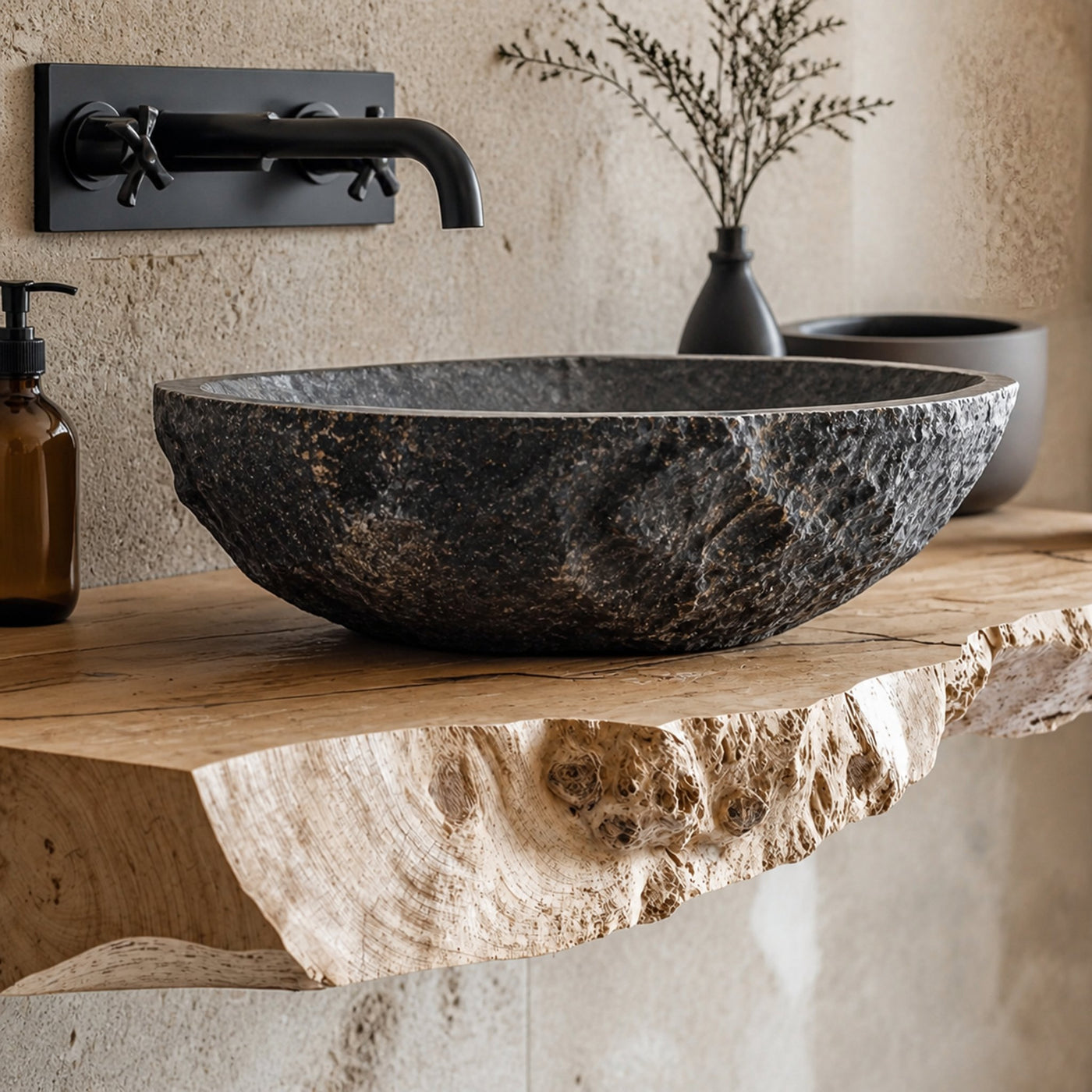 Handcrafted Bathroom Wooden Shelf - product view 4