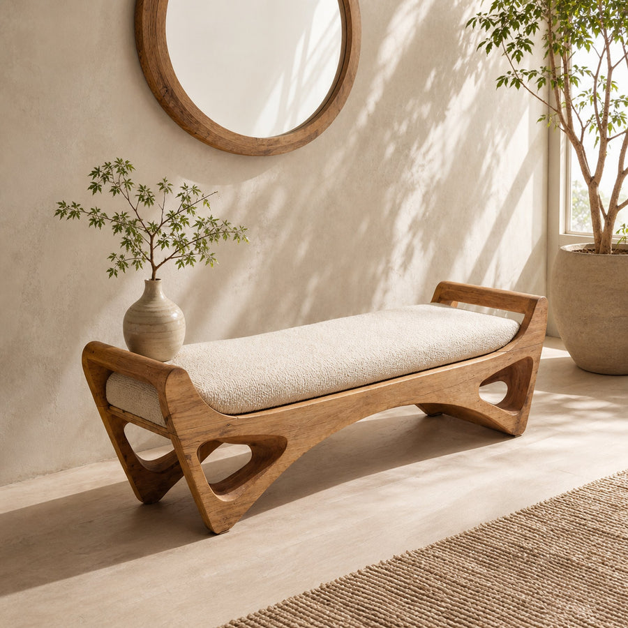 Handcrafted Bedroom Bench For Functional Furniture Styling