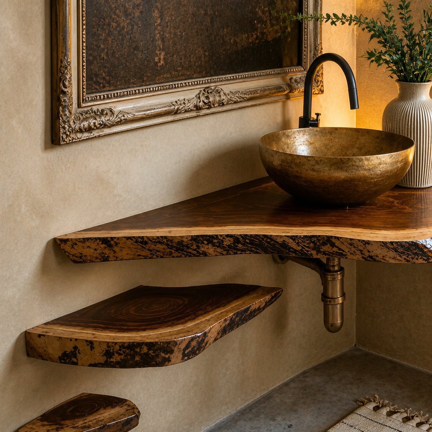 Handcrafted Counter Bathroom Corner - product view 3