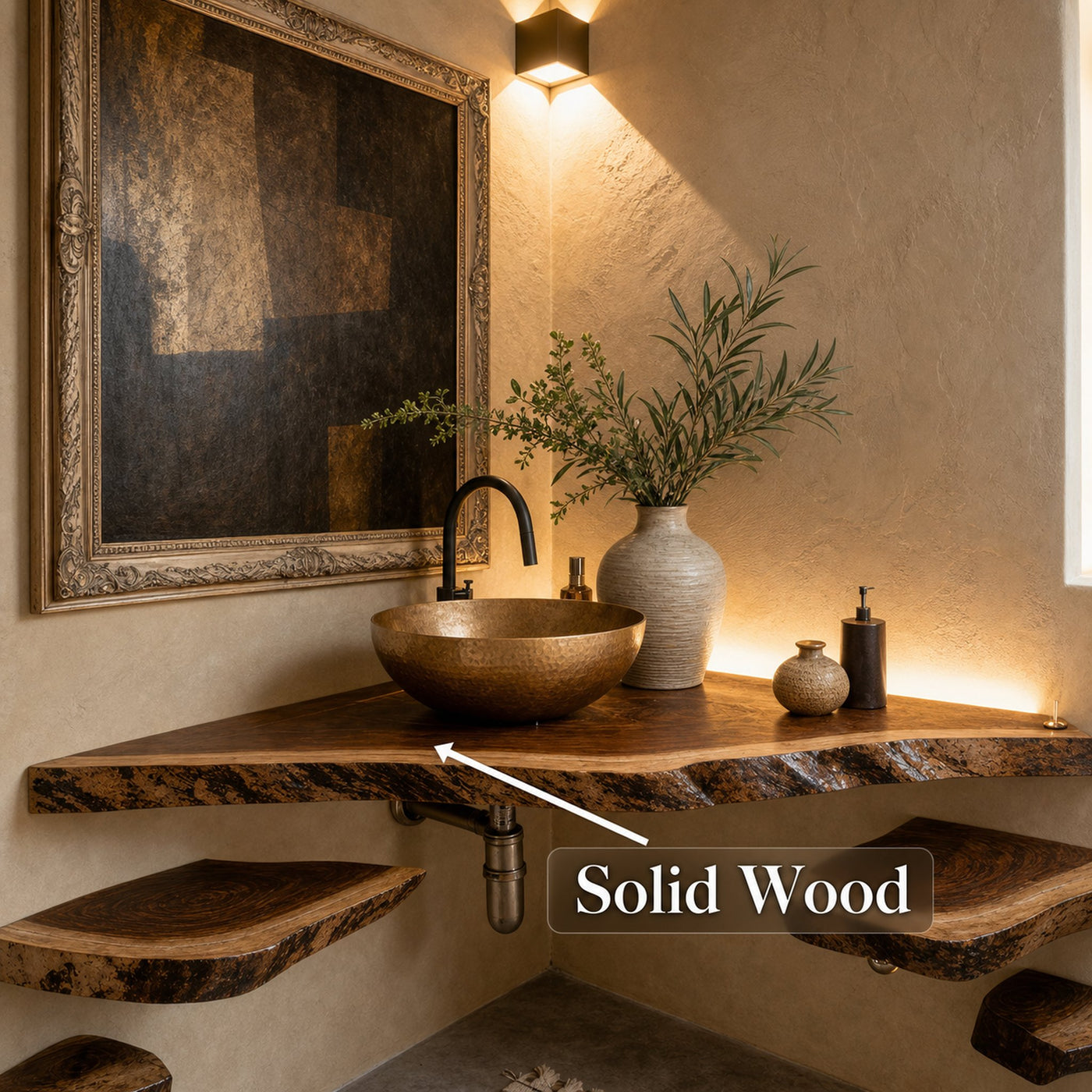 Handcrafted Counter Bathroom Corner - product view 5