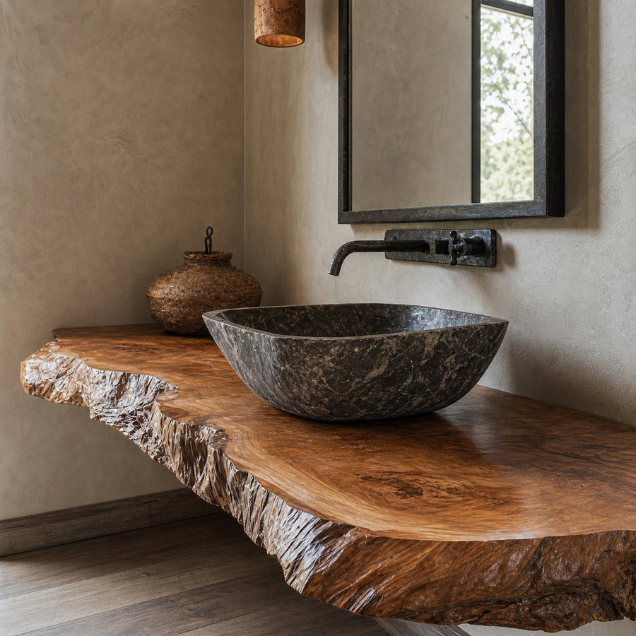 Handcrafted Counter Bathroom Vanity Shelf