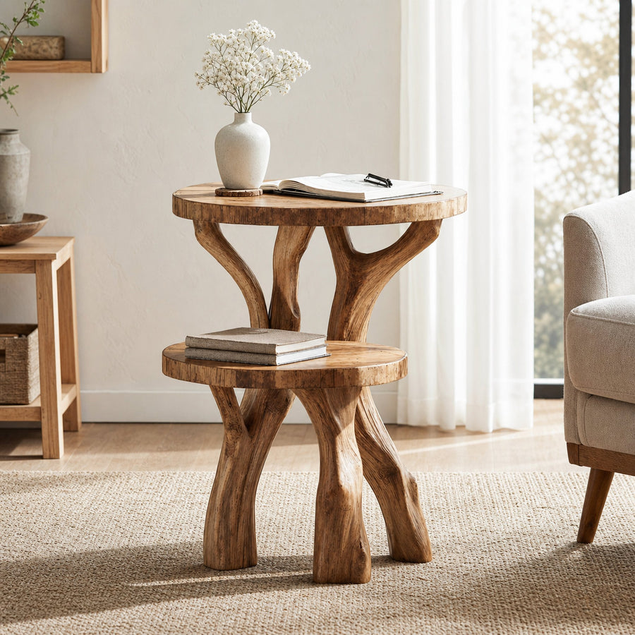 Handcrafted Live Edge End Table Natural Home