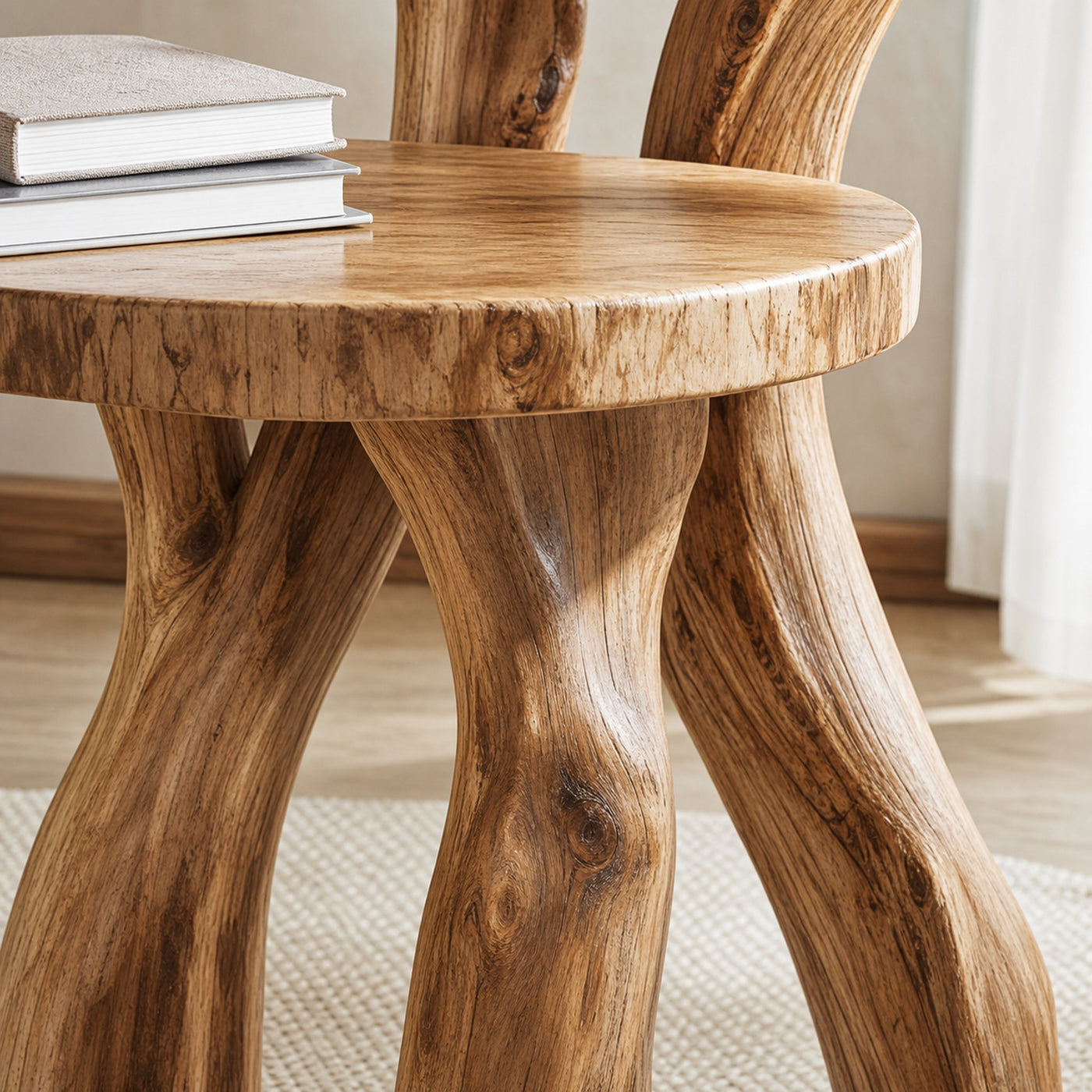 Handcrafted Live Edge End Table Natural Home - product view 4