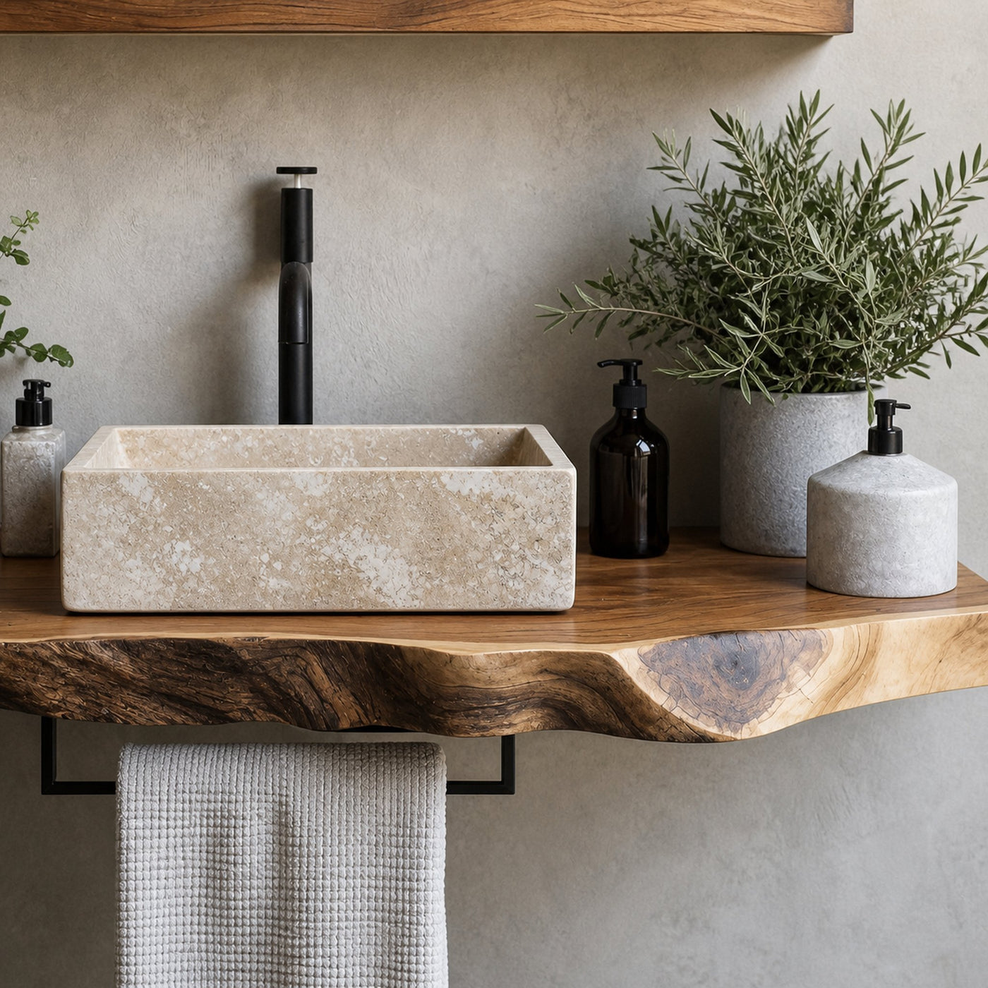 Handcrafted Live Edge Vanity For Modern Bathroom Design - product view 4