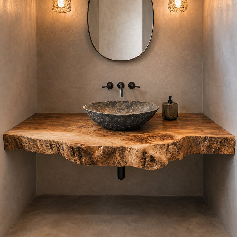 Handcrafted Solid Wood Vanity Bathroom Furniture