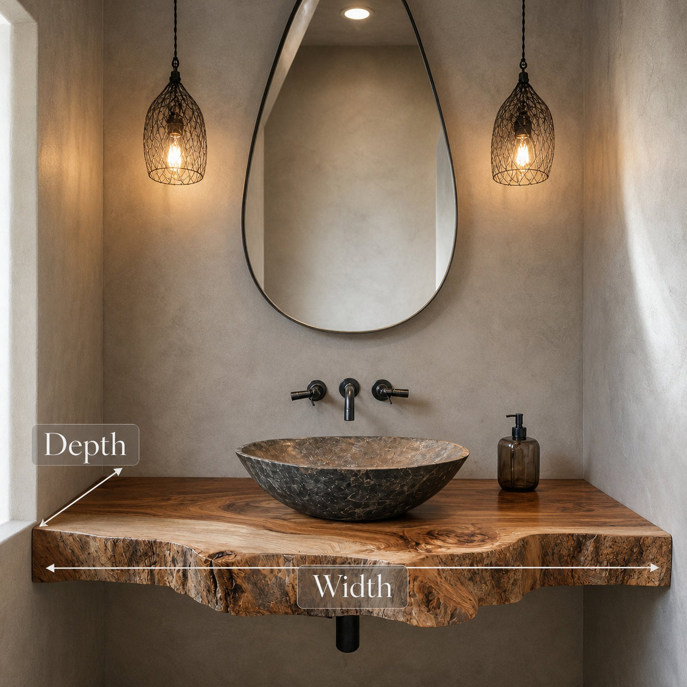 Handcrafted Solid Wood Vanity Bathroom Furniture - product view 5