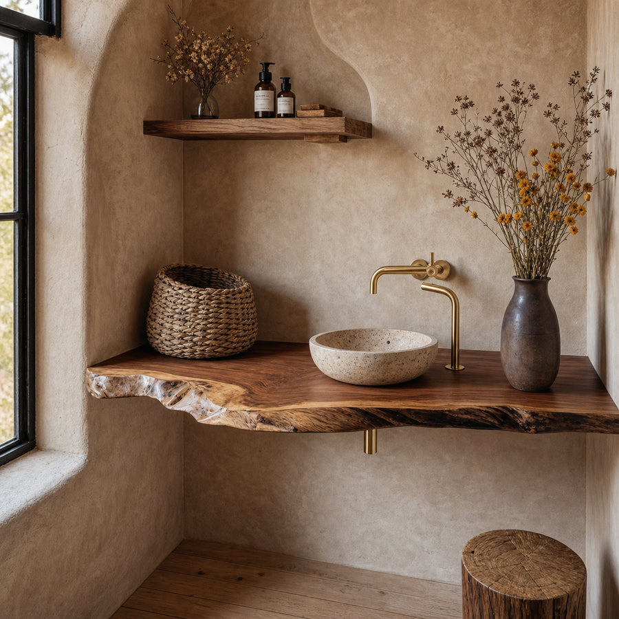 Handcrafted Solid Wood Vanity For Furniture Decor