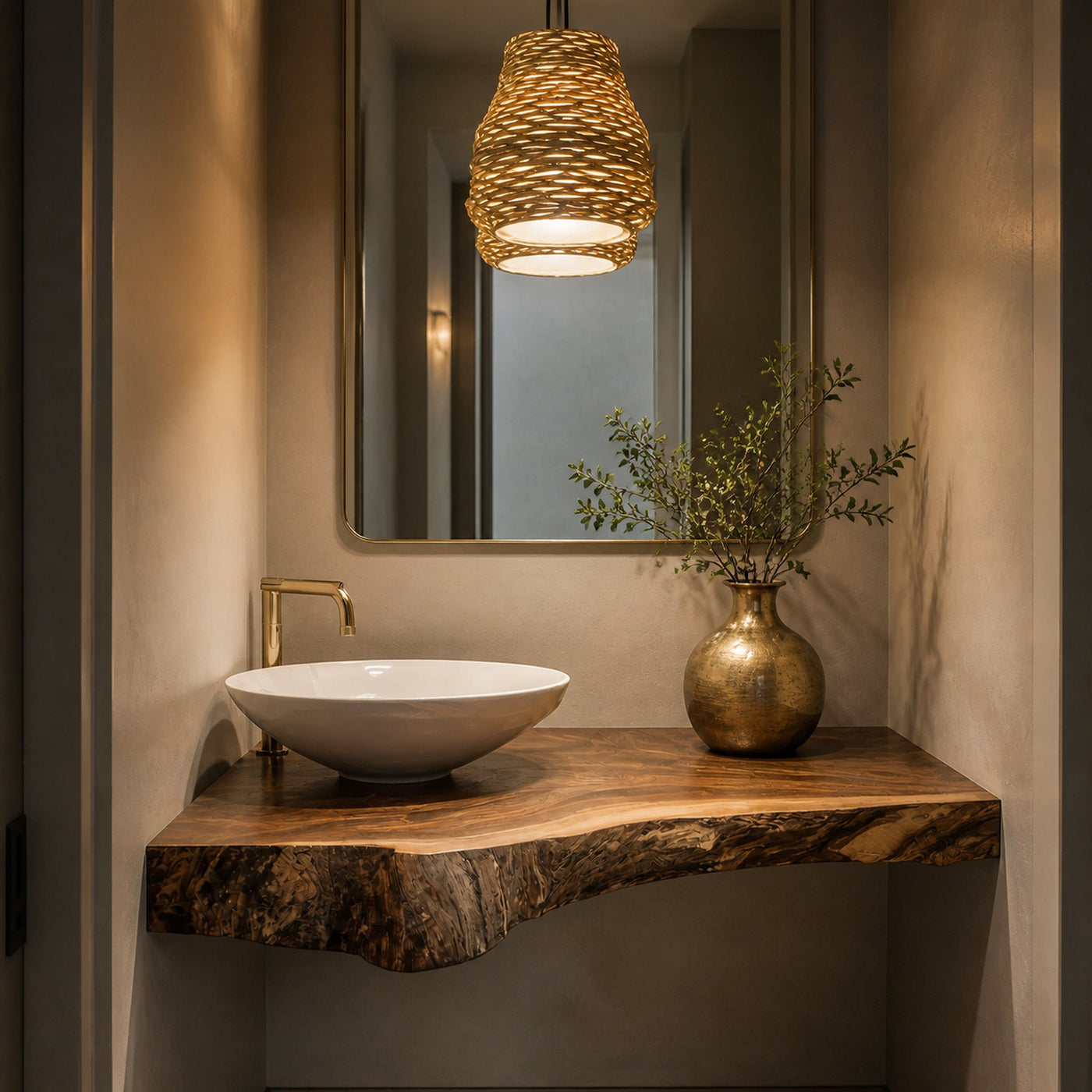 Handcrafted Solid Wood Vanity For Small Bathroom - product view 2