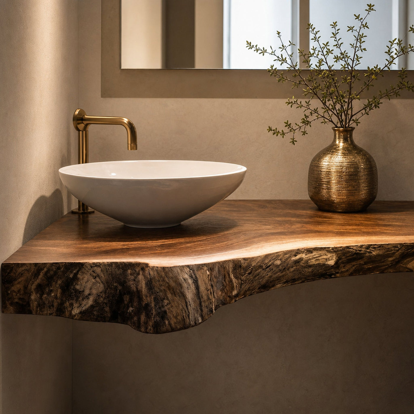 Handcrafted Solid Wood Vanity For Small Bathroom - product view 3