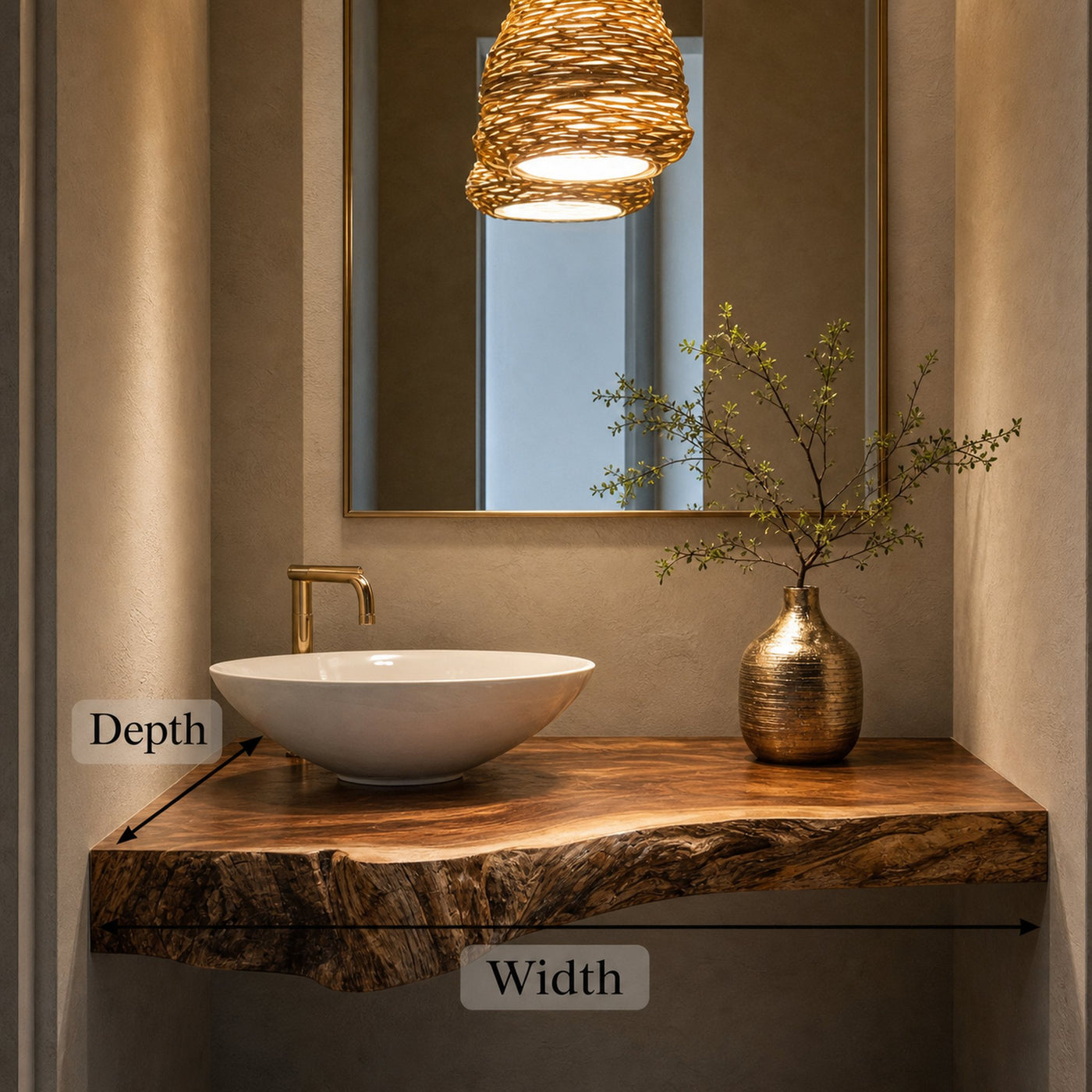 Handcrafted Solid Wood Vanity For Small Bathroom - product view 5