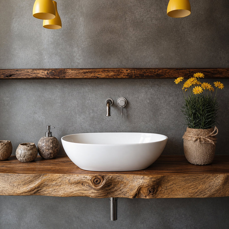 Handcrafted Wooden Vanity Bespoke Bathroom Piece