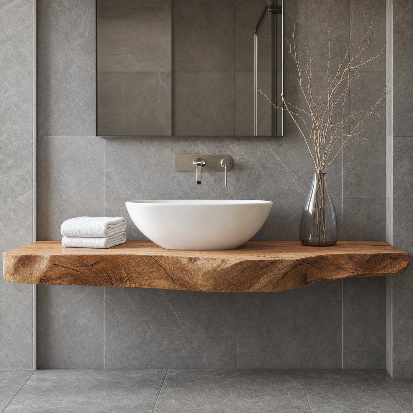 Handcrafted Wooden Vanity Custom Bathroom Fit
