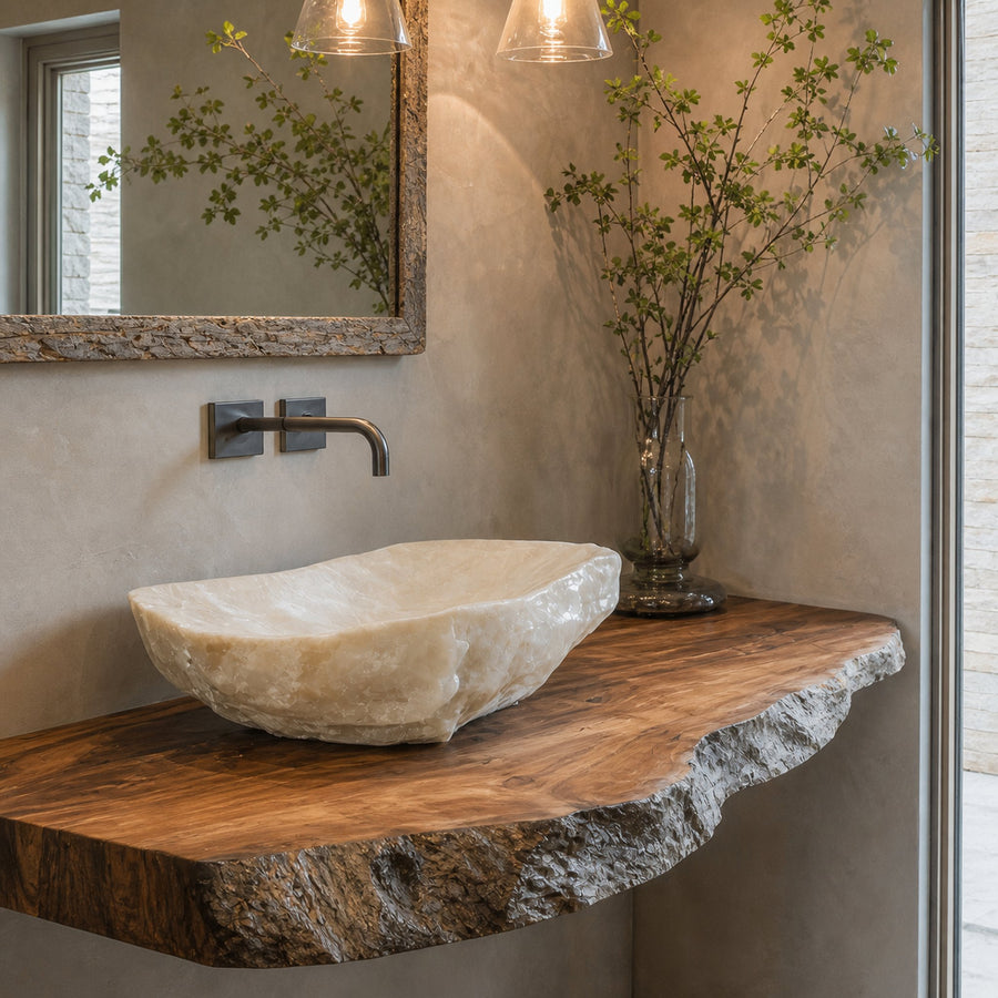 Handcrafted Wooden Vanity For Bathroom Decor