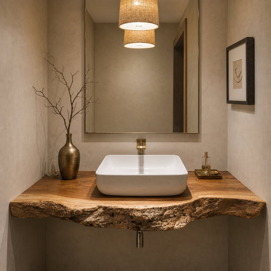 Handcrafted Wooden Vanity For Bathroom Furniture