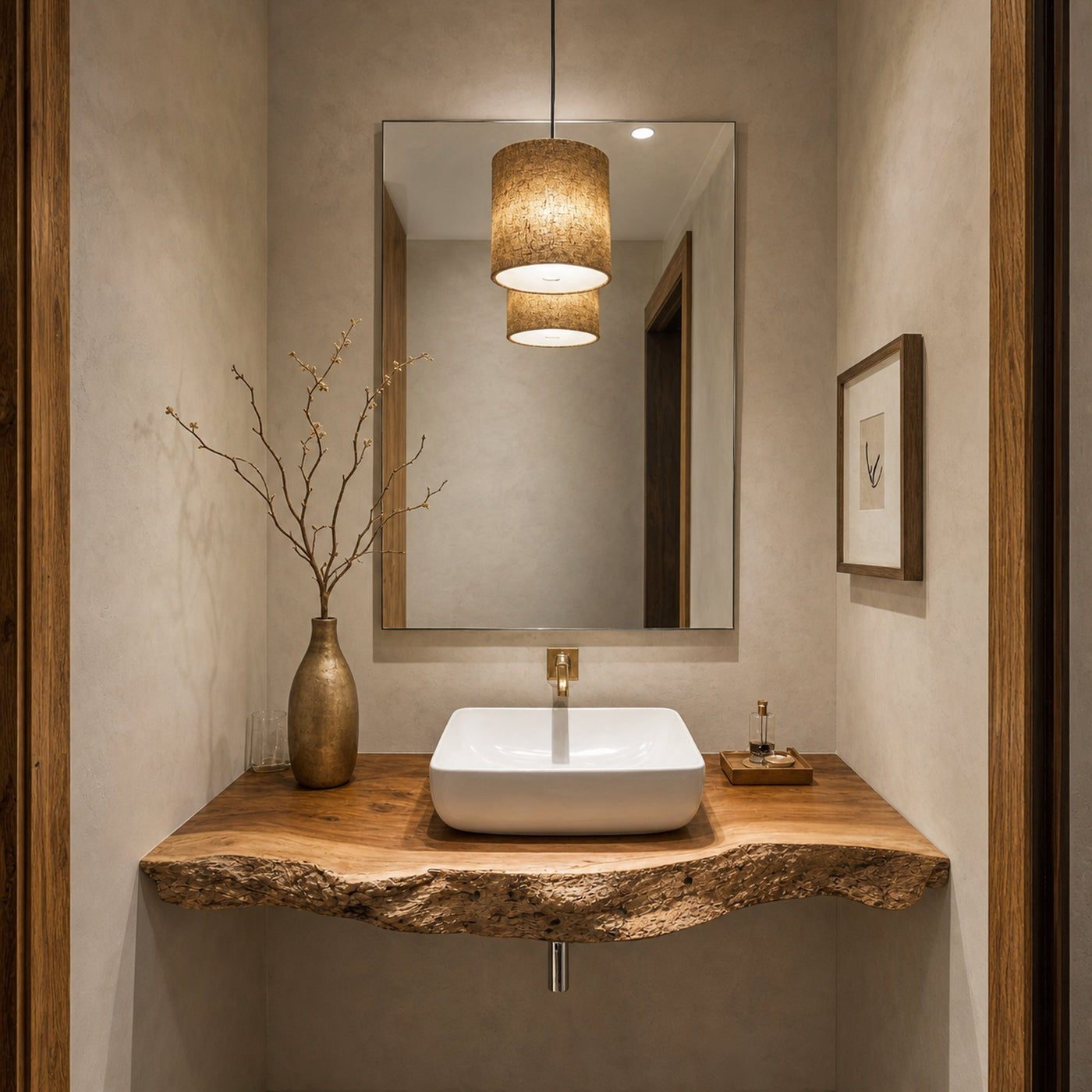Handcrafted Wooden Vanity For Bathroom Furniture - product view 2
