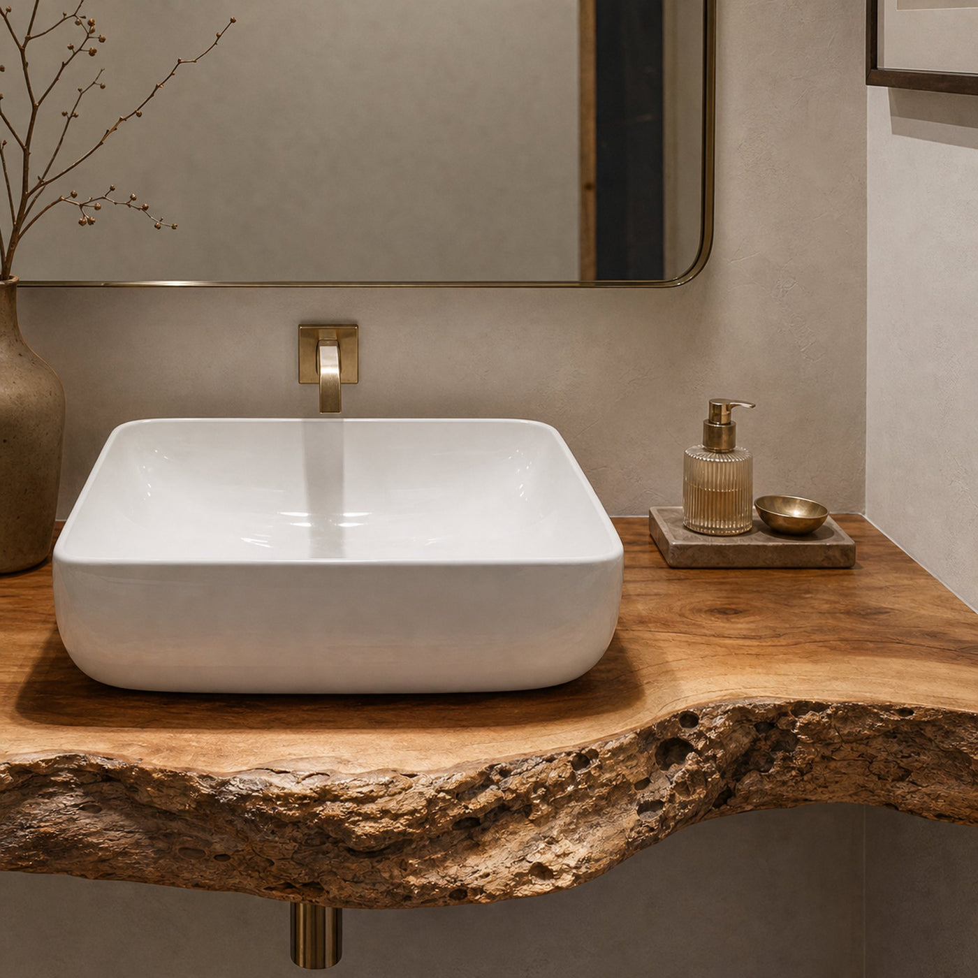 Handcrafted Wooden Vanity For Bathroom Furniture - product view 4