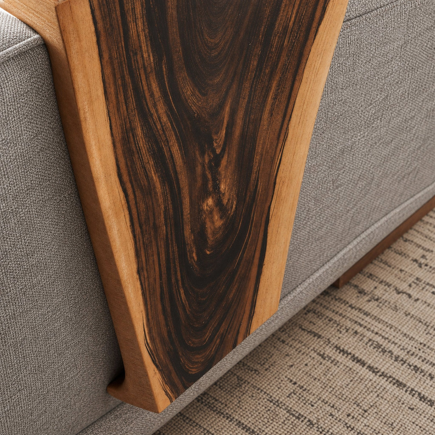 Handmade Armrest Table For Sofa With Natural Wood Design - product view 4