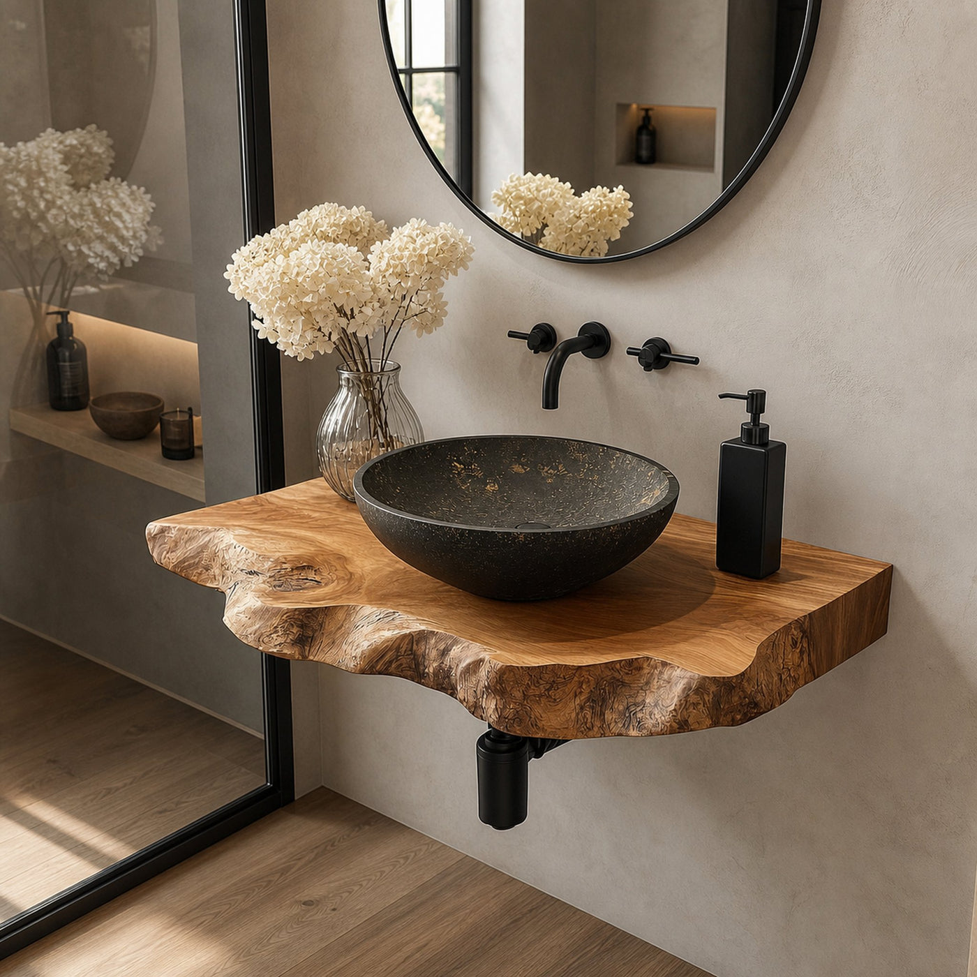 Handmade Bathroom Vanity Sink Shelf