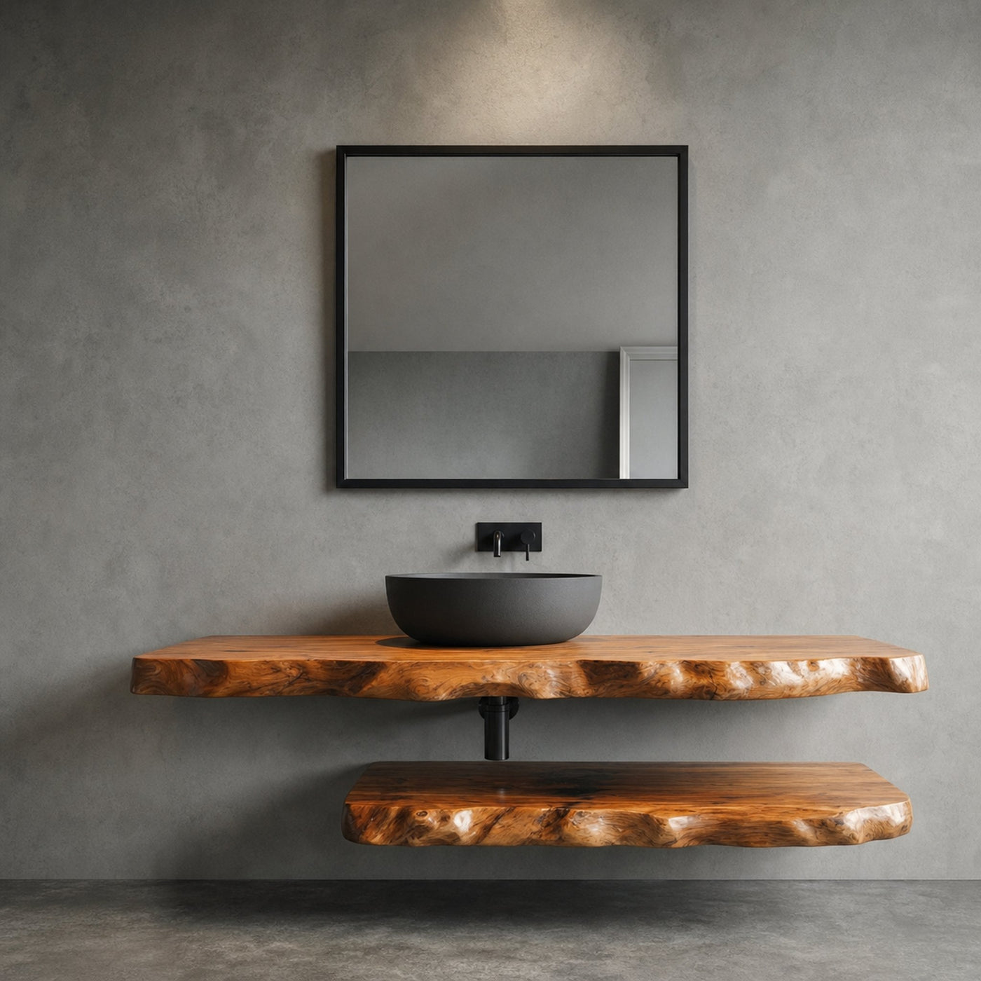 Industrial Live Edge Bathroom Vanity For Bathroom And Vanity - product view 5