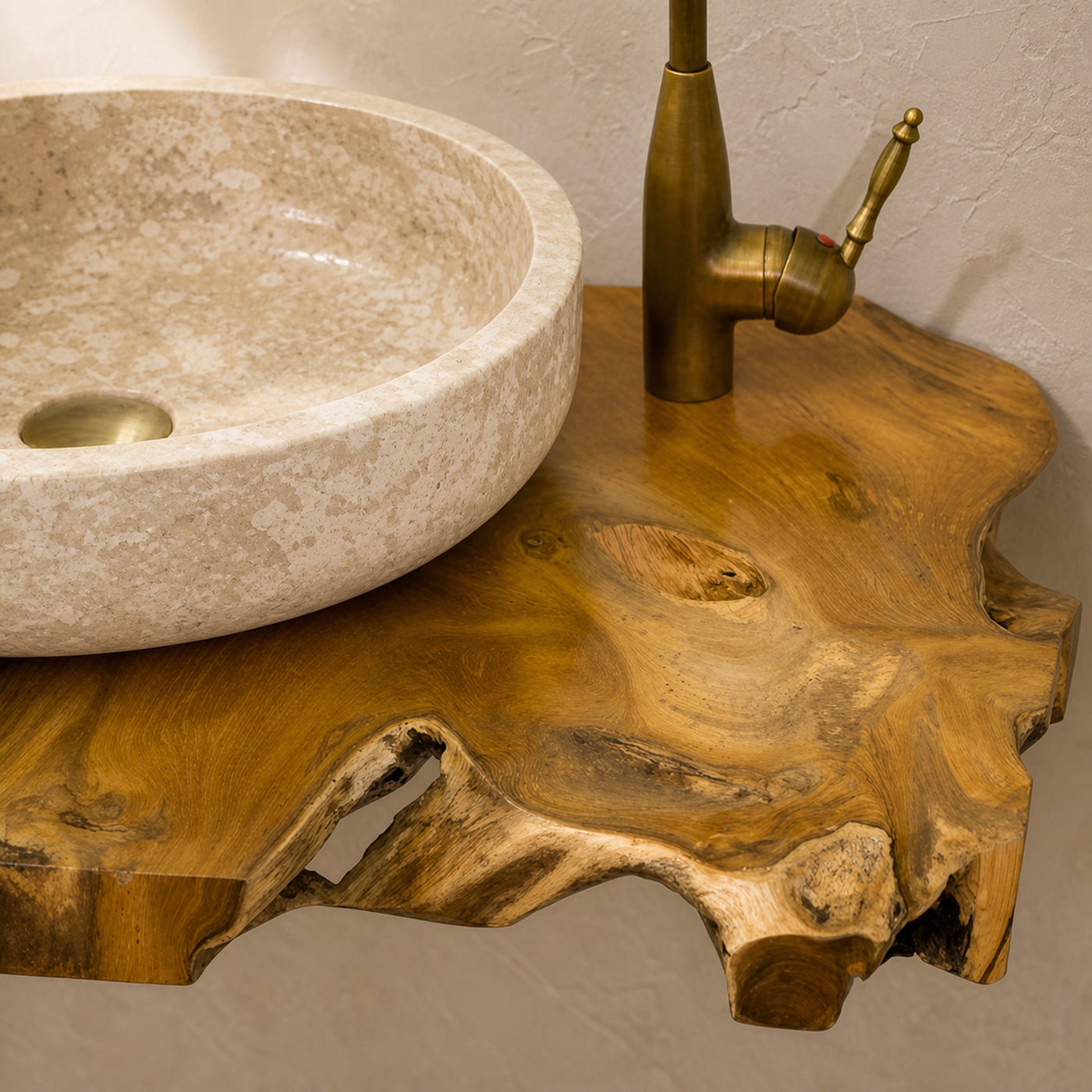 Live Edge Bathroom Vanity Shelf - product view 7