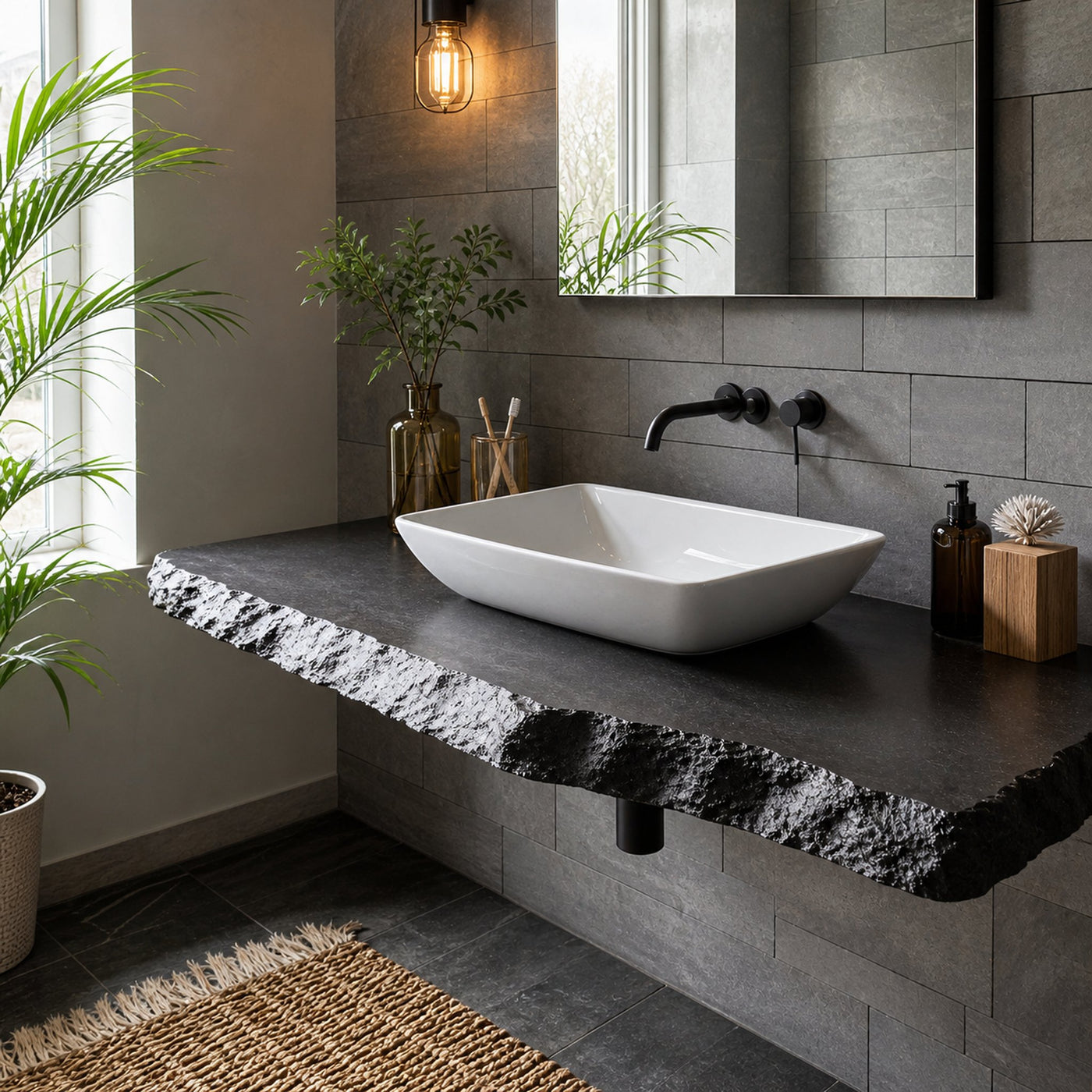 Live Edge Natural Bathroom Vanity - product view 2