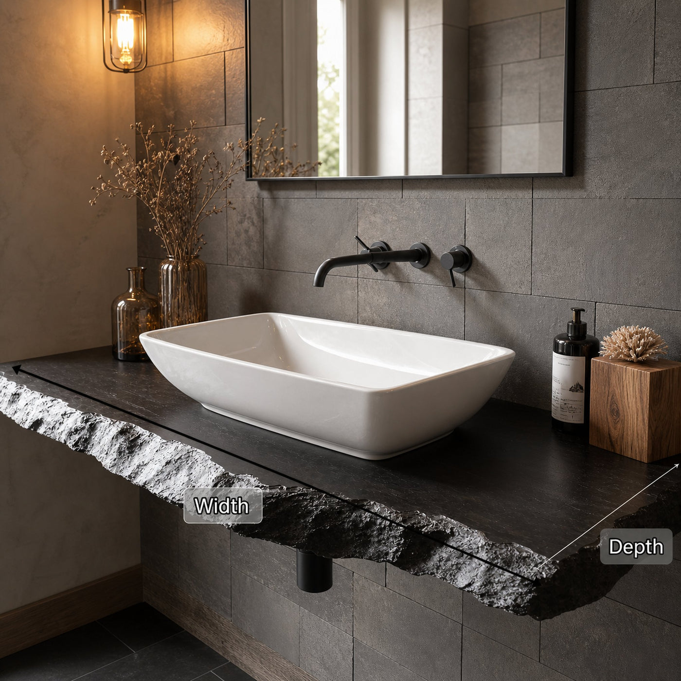 Live Edge Natural Bathroom Vanity - product view 6