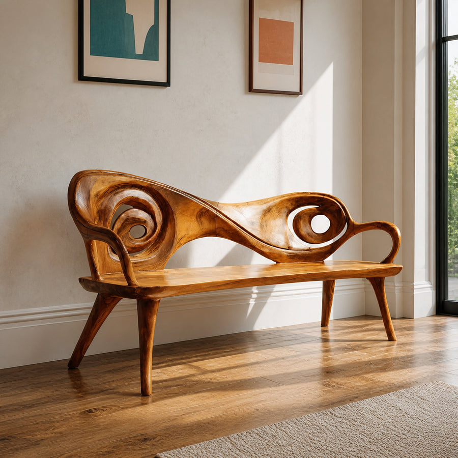 Live Edge Solid Wood Entryway Bench For Home Entryway Decor