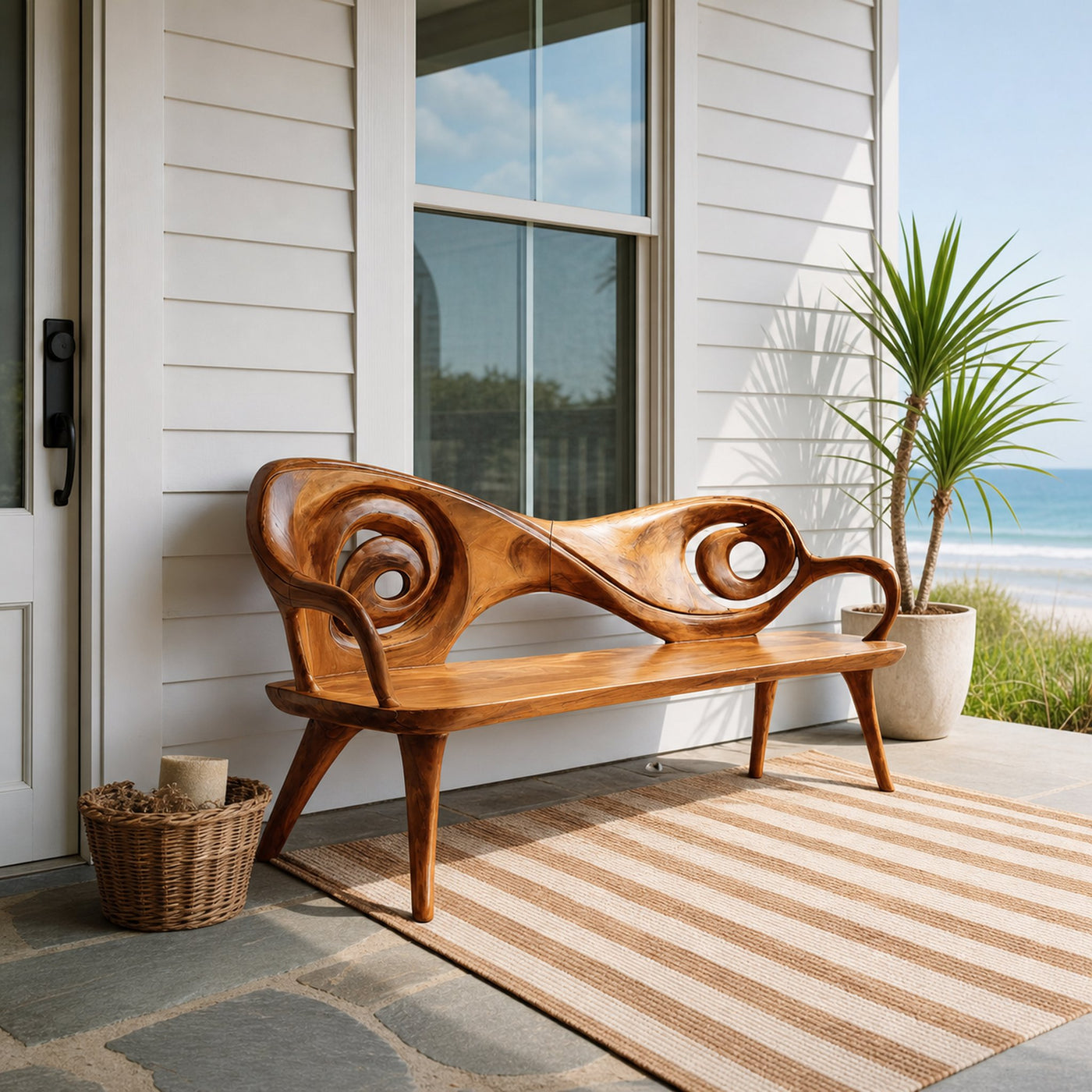 Live Edge Solid Wood Entryway Bench For Home Entryway Decor - product view 6