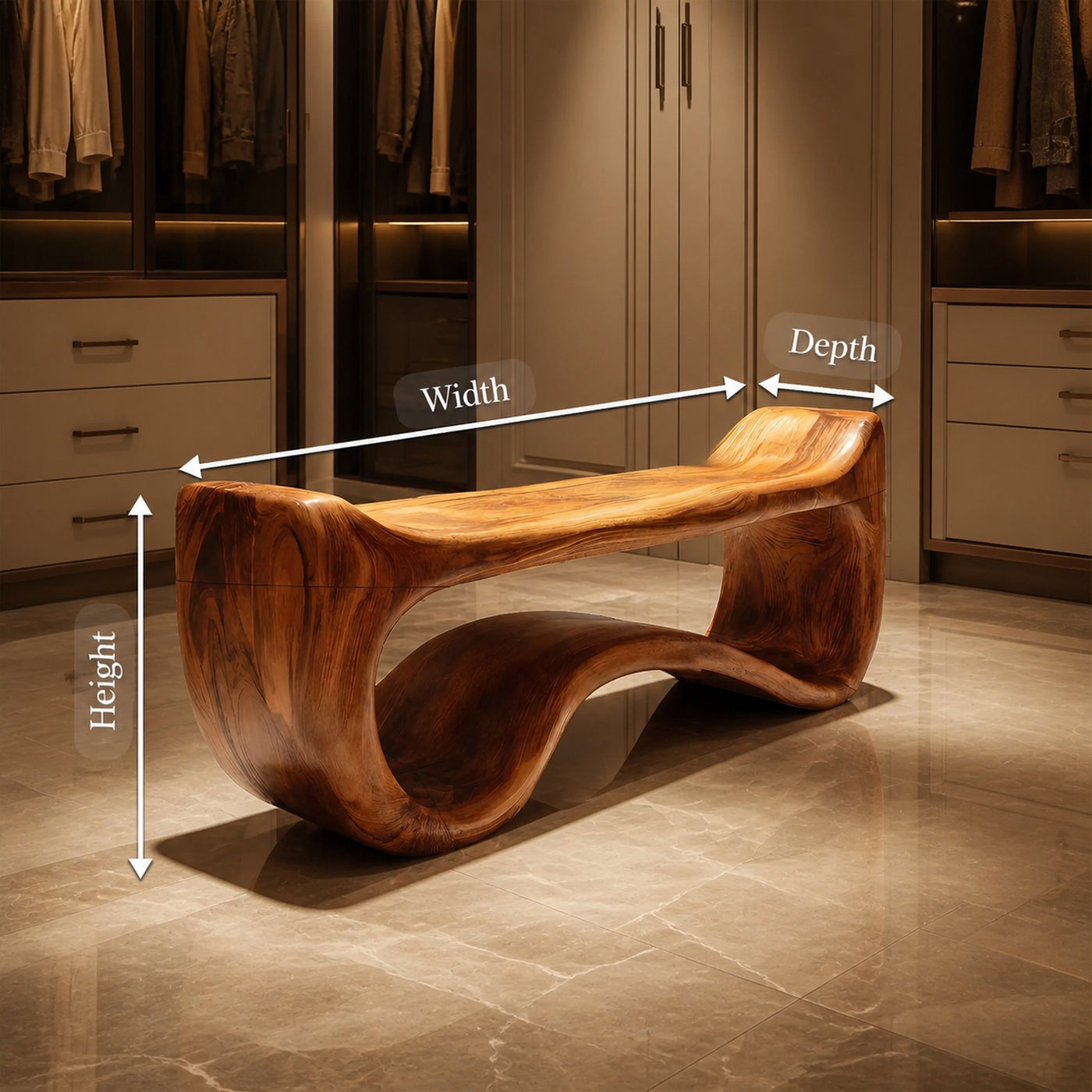Live Edge Wood Entryway Bench For Farmhouse Style Homes - product view 8
