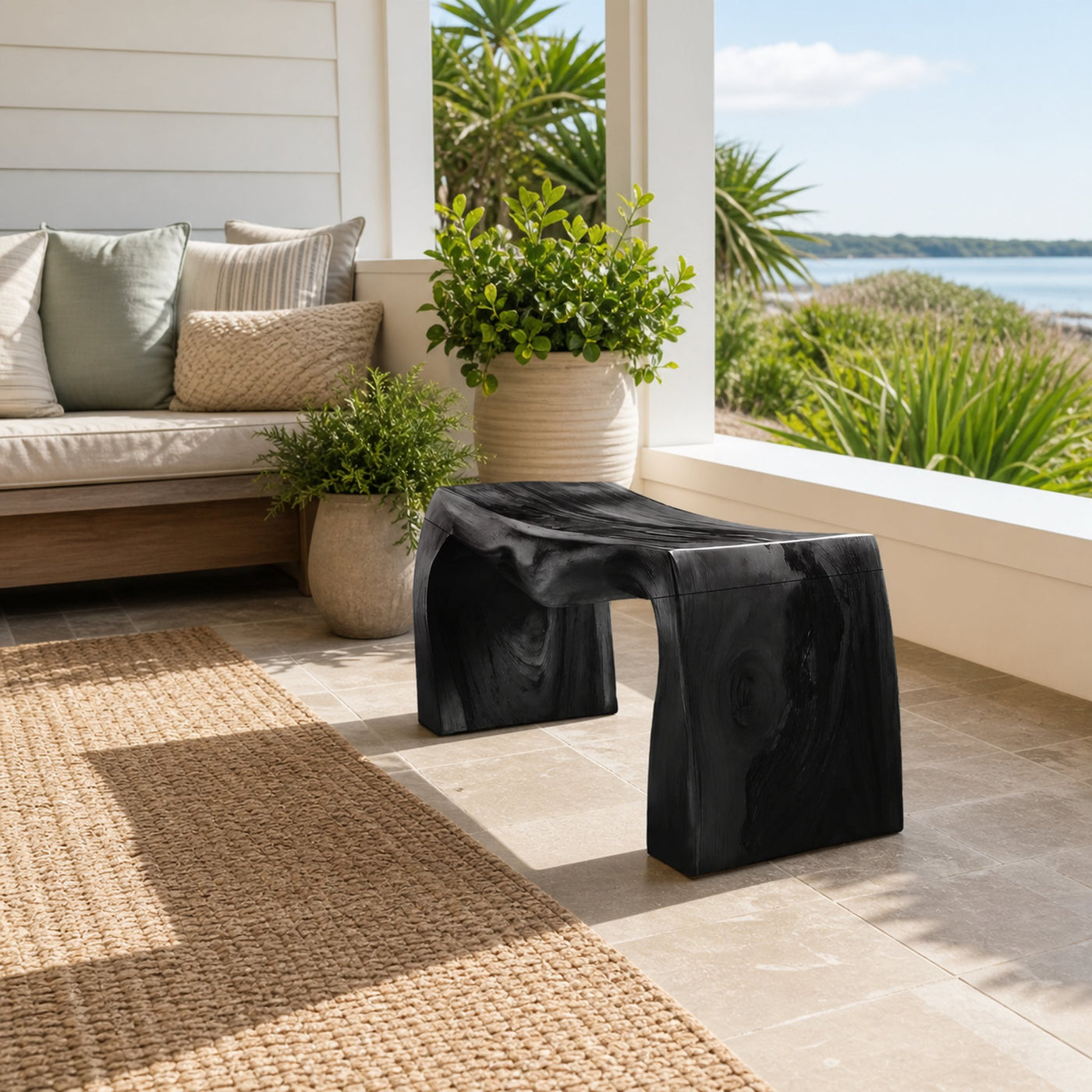 Live Edge Wooden Bench For Entryway Seating And Display - product view 4