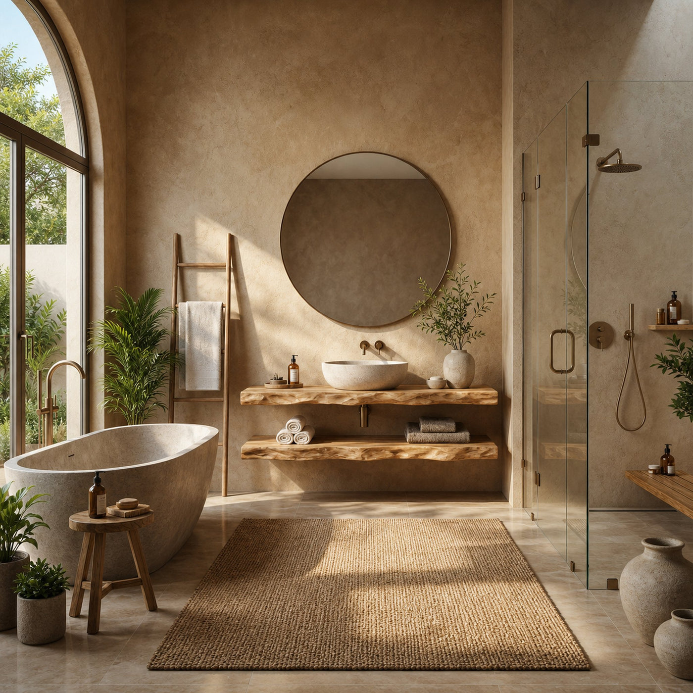 Mediterranean Floating Bathroom Vanity For Bathroom - product view 2