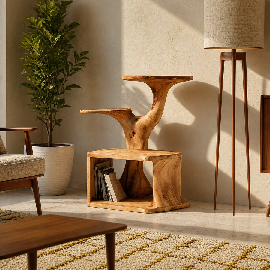 Mid Century Accent Table For Living Room And Entryway