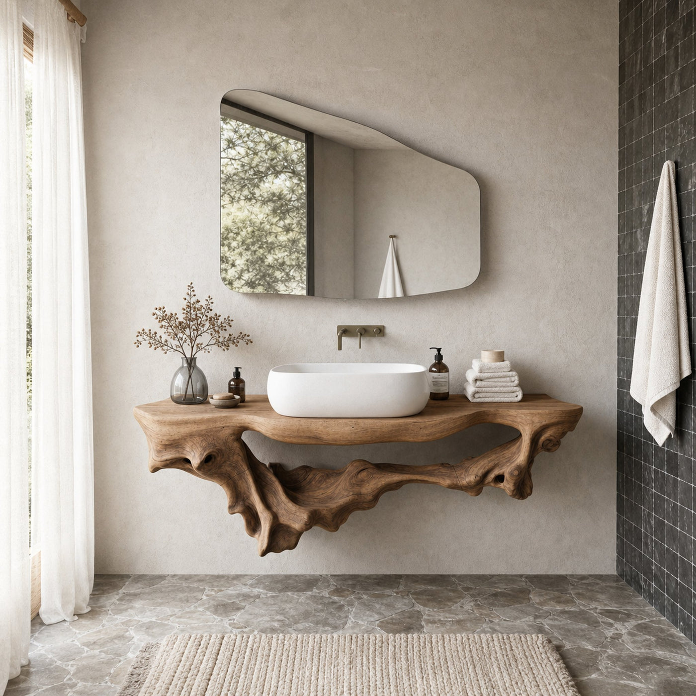 Mid Century Bathroom Shelf For Bathroom Storage & Decor - product view 2