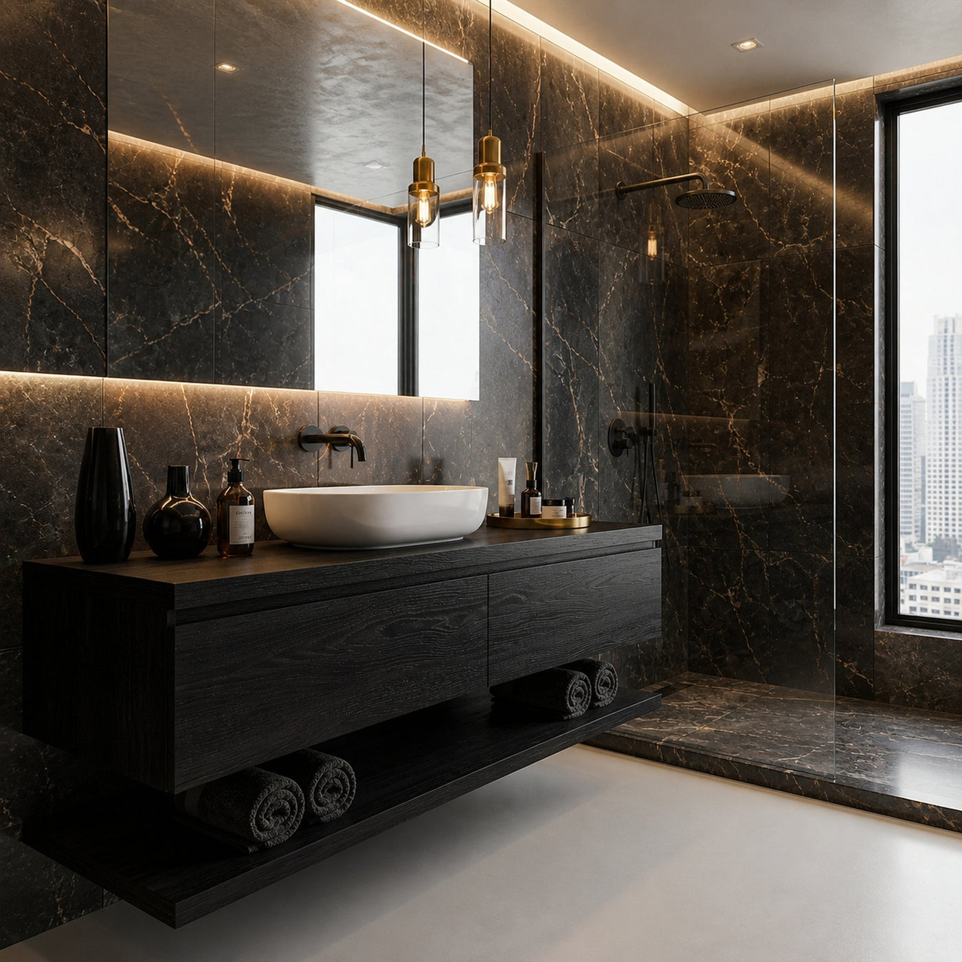 Mid Century Bathroom Vanity Cabinet for Small Bathroom Spaces - product view 4