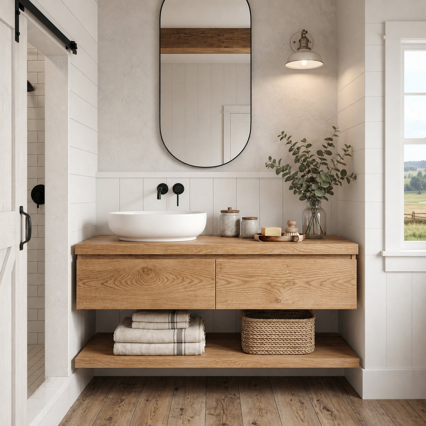Mid Century Bathroom Vanity Cabinet for Small Bathroom Spaces - product view 5