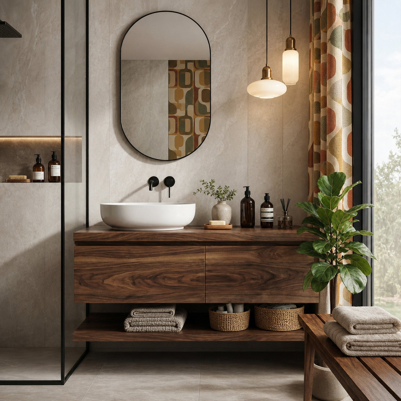 Mid Century Bathroom Vanity Cabinet for Small Bathroom Spaces - product view 7