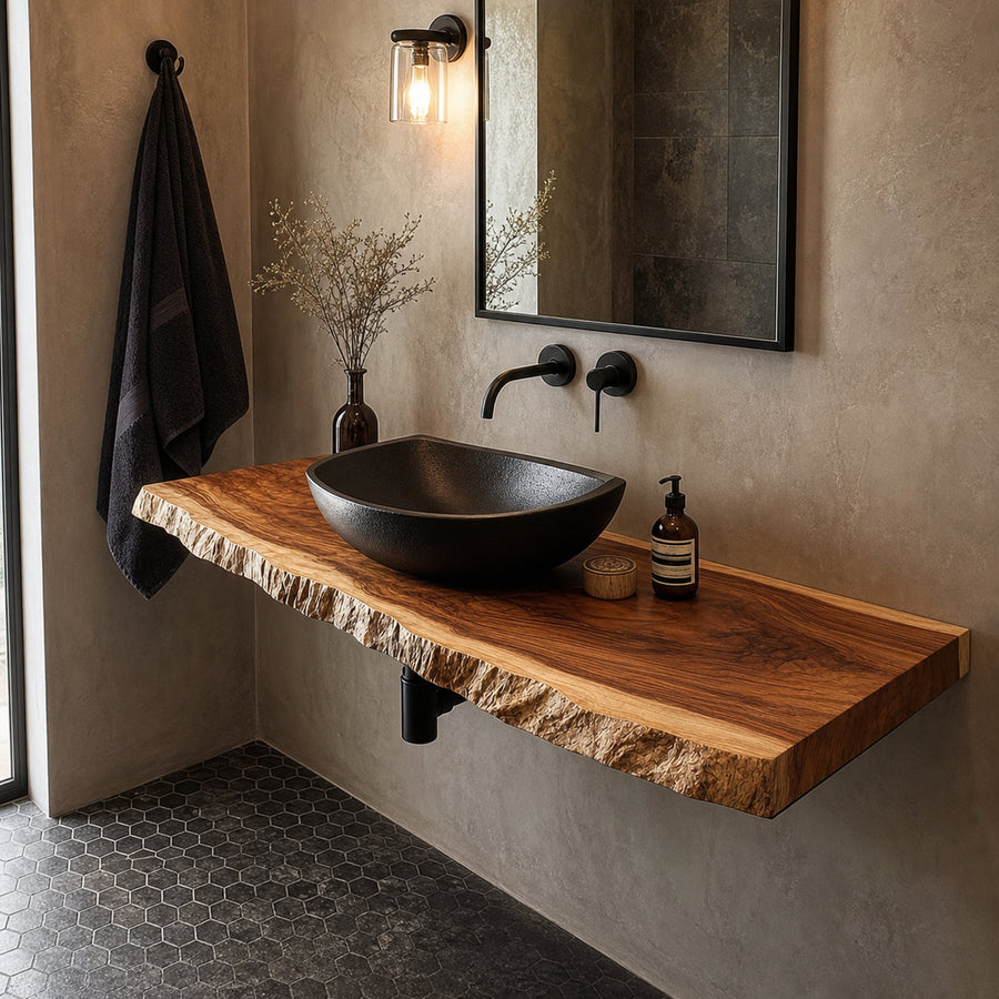 Mid Century Bathroom Vanity Shelf Modern Bathroom Interior