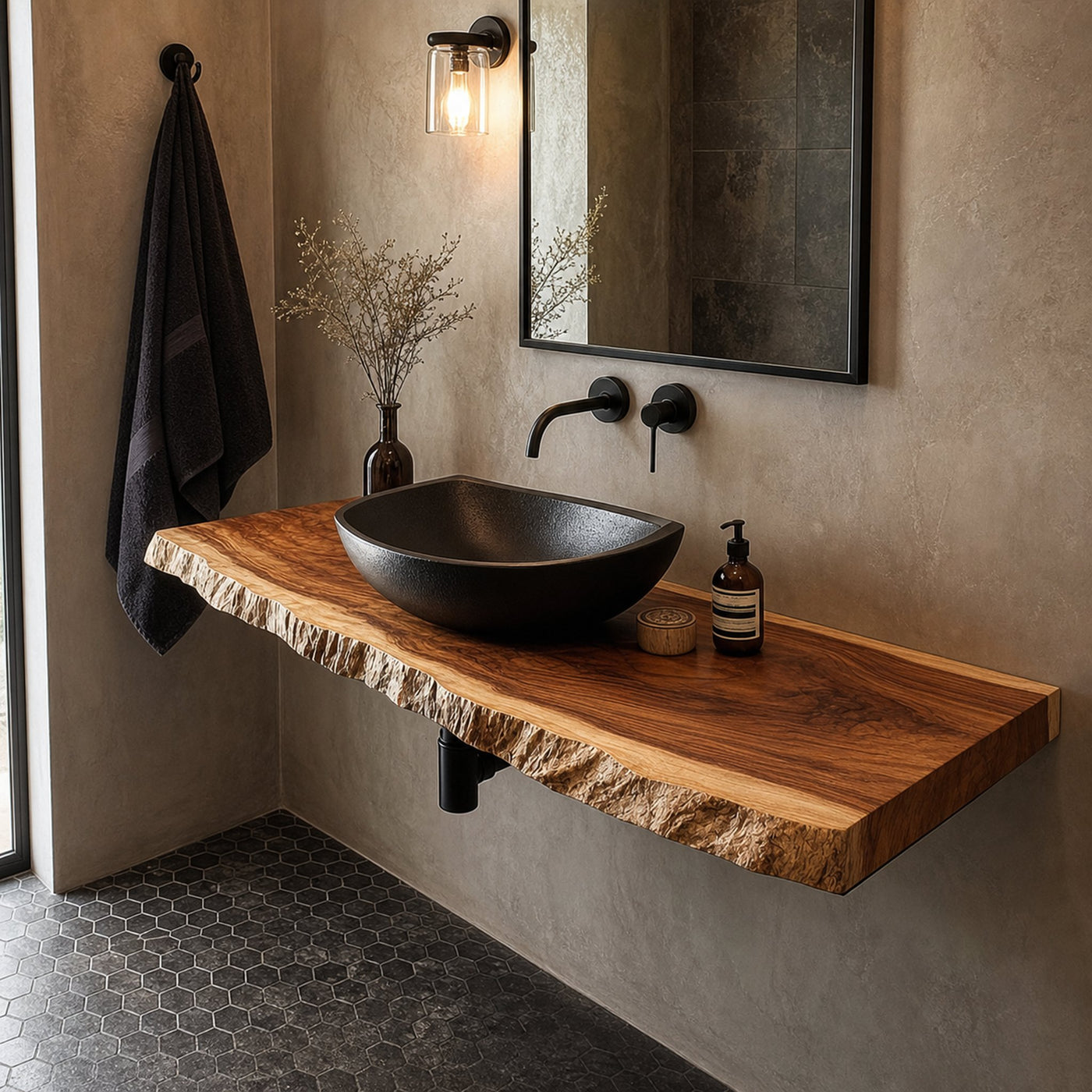 Mid Century Bathroom Vanity Shelf Modern Bathroom Interior