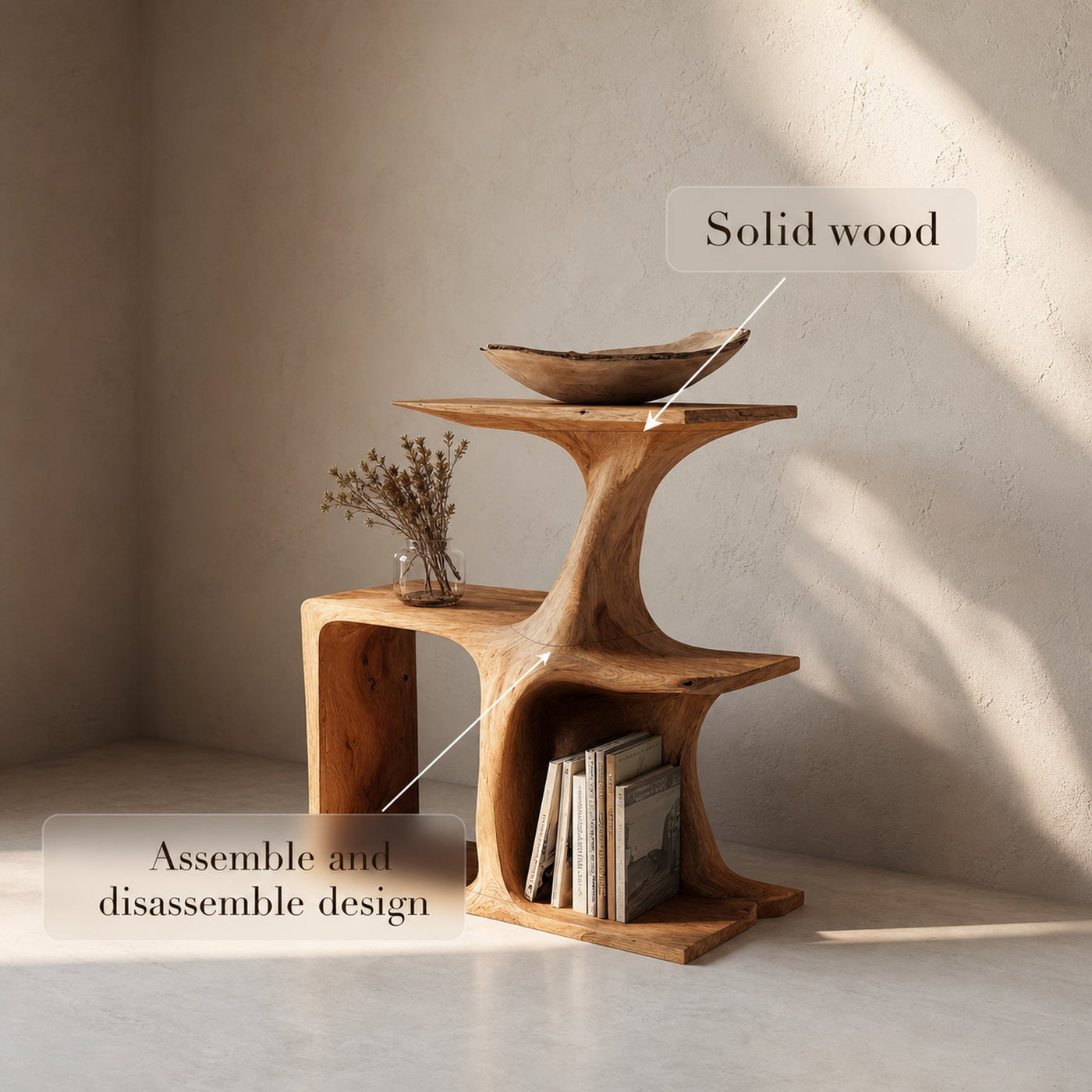 Mid Century Display Table For Living Room Or Studio - product view 3