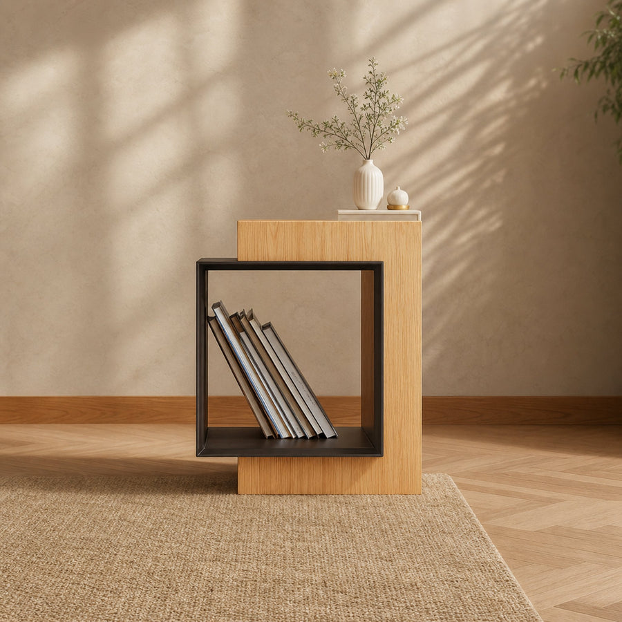 Mid Century End Table Living Room Space
