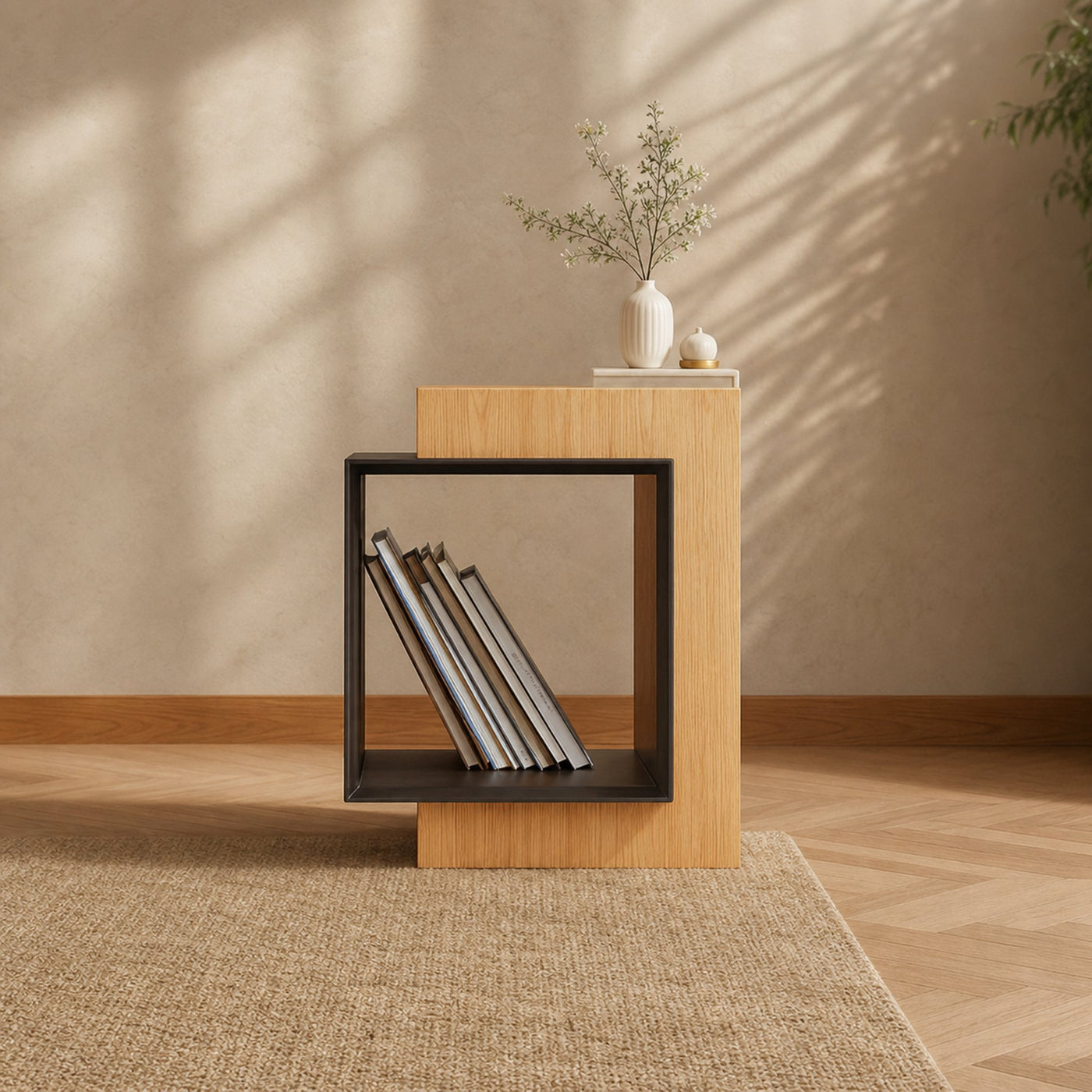 Mid Century End Table Living Room Space